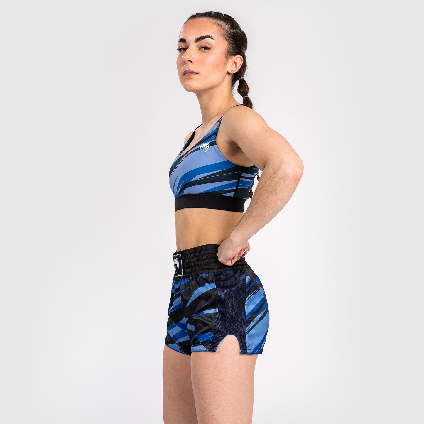 Venum Abyss Muay Thai Shorts Voor Vrouwen - Schaduw Blauw