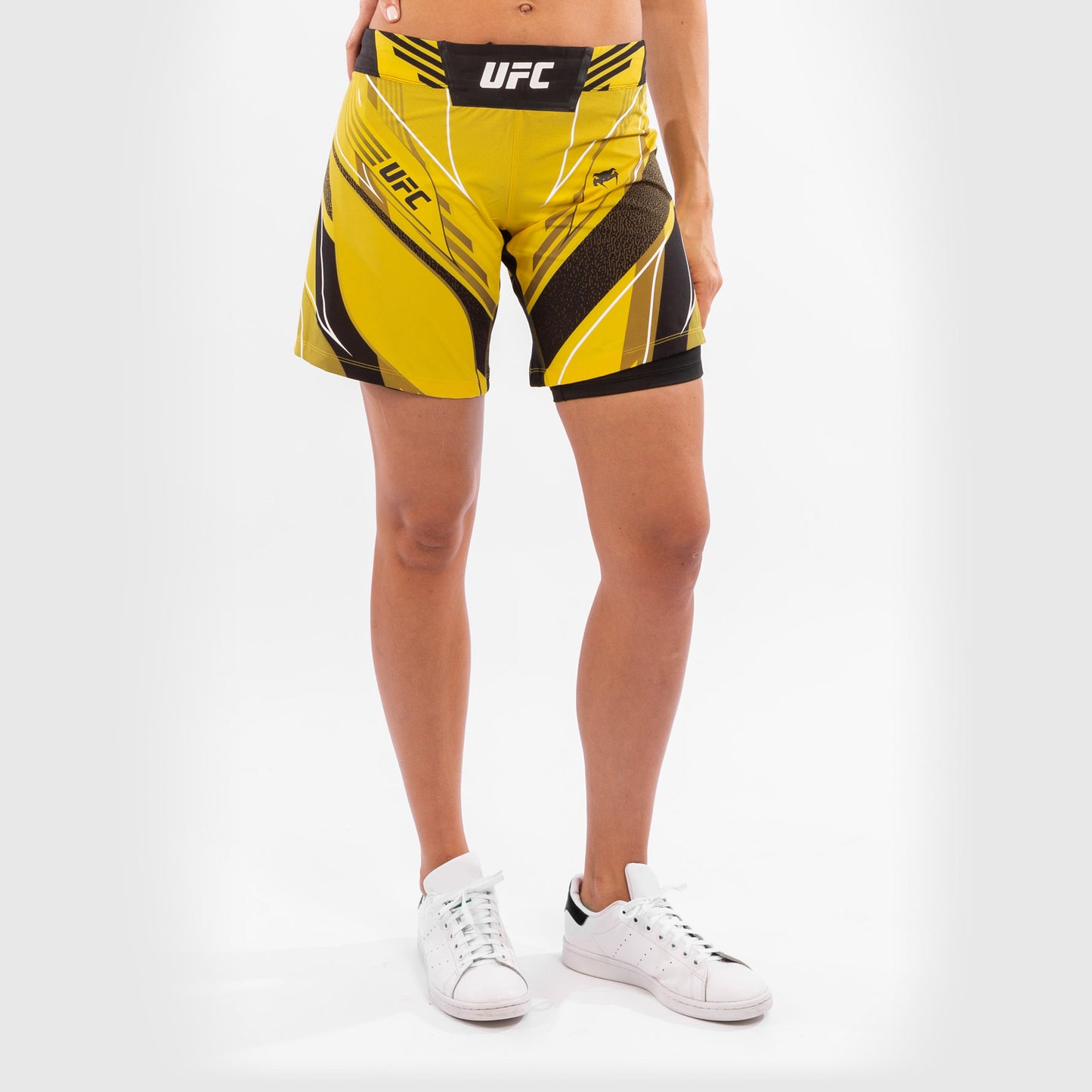 UFC Venum Authentic Fight Night Damesshort - Long Fit - Geel
