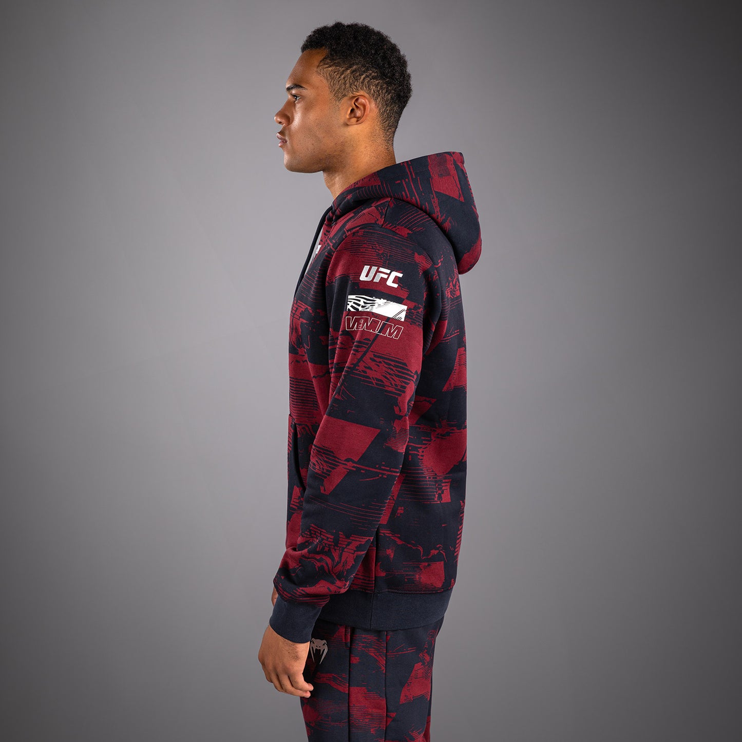 UFC Zenith by Venum Authentic Fight Week Pullover Hoodie Heren - Marineblauw/Bordeauxrood/Zilver