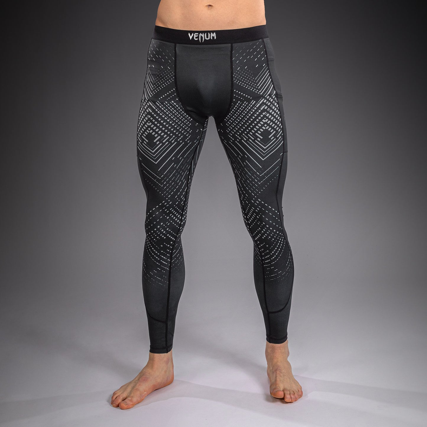 Venum Midnight Fury Spats – Zwart/Grijs/Zilver