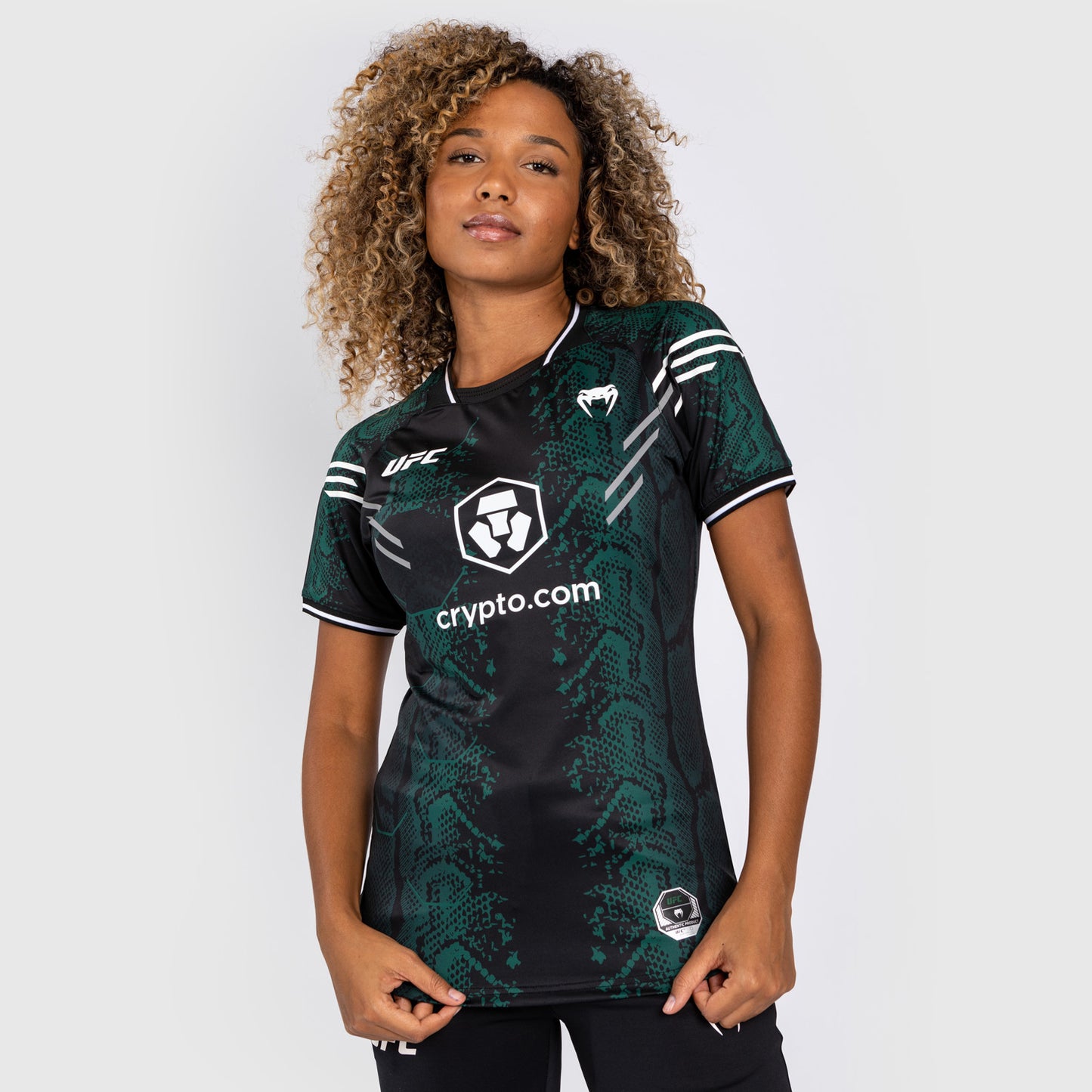 UFC Adrenaline by Venum Authentic Fight Night Vrouwen Walkout Jersey - Emerald Edition - Groen/Zwart