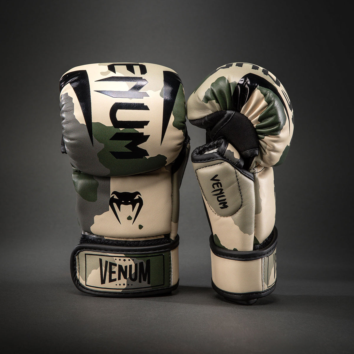 Venum Elite Camo Sparring Handschoenen - Kaki/Offwhite