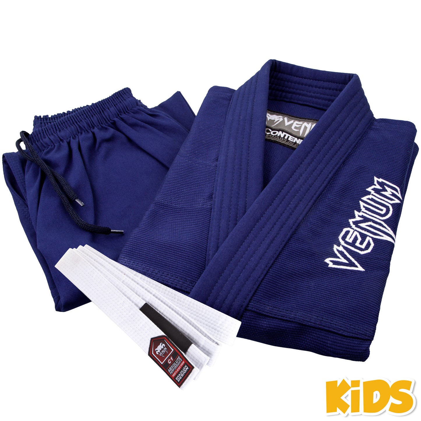 Venum Contender Kids BJJ Gi (Inclusief gratis witte band) - Marineblauw