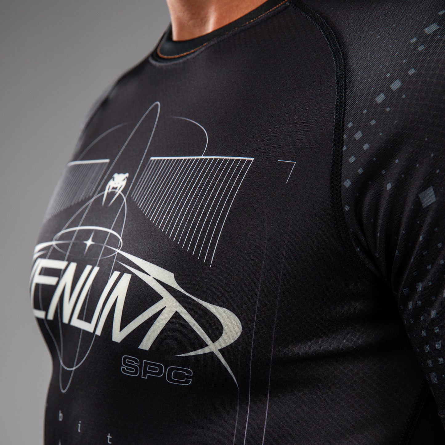 Venum Eclipse Rashguard met korte mouwen – Zwart/Ivoor