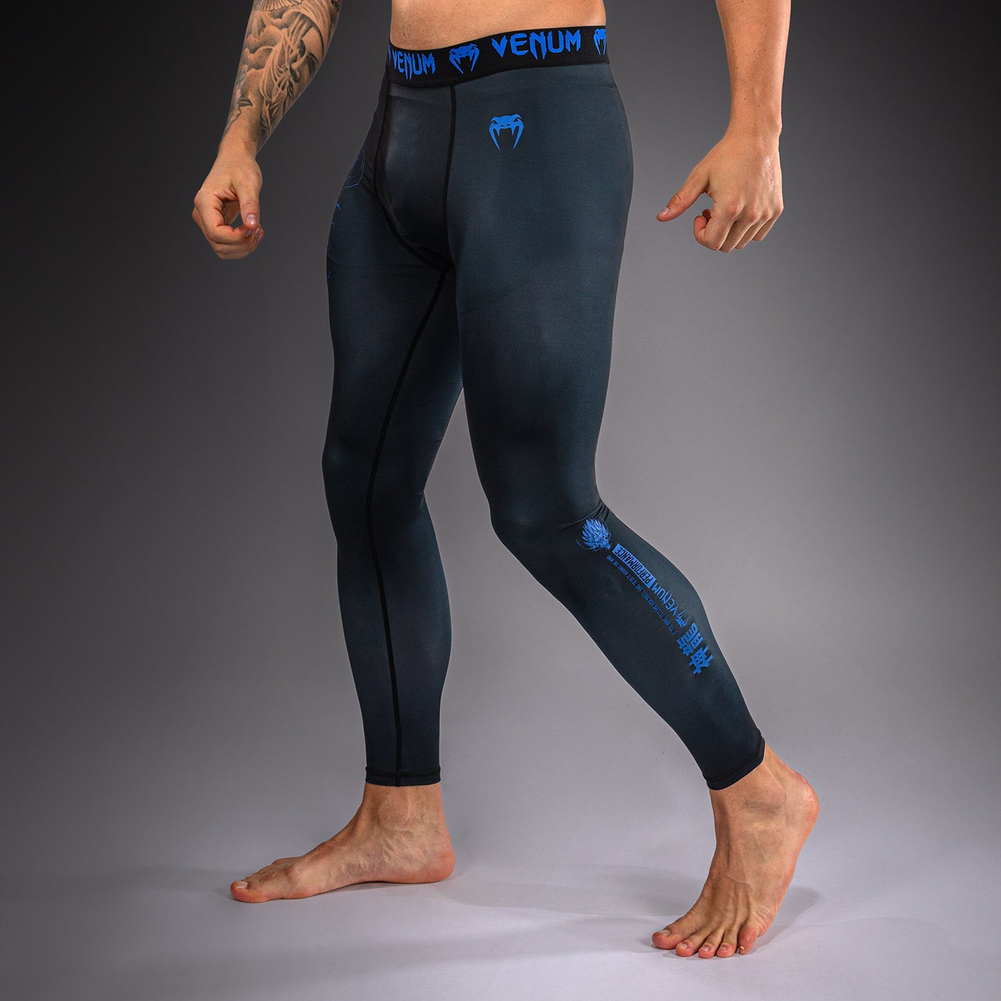 Venum Thunder Dragon Spats – Zwart/Koningsblauw