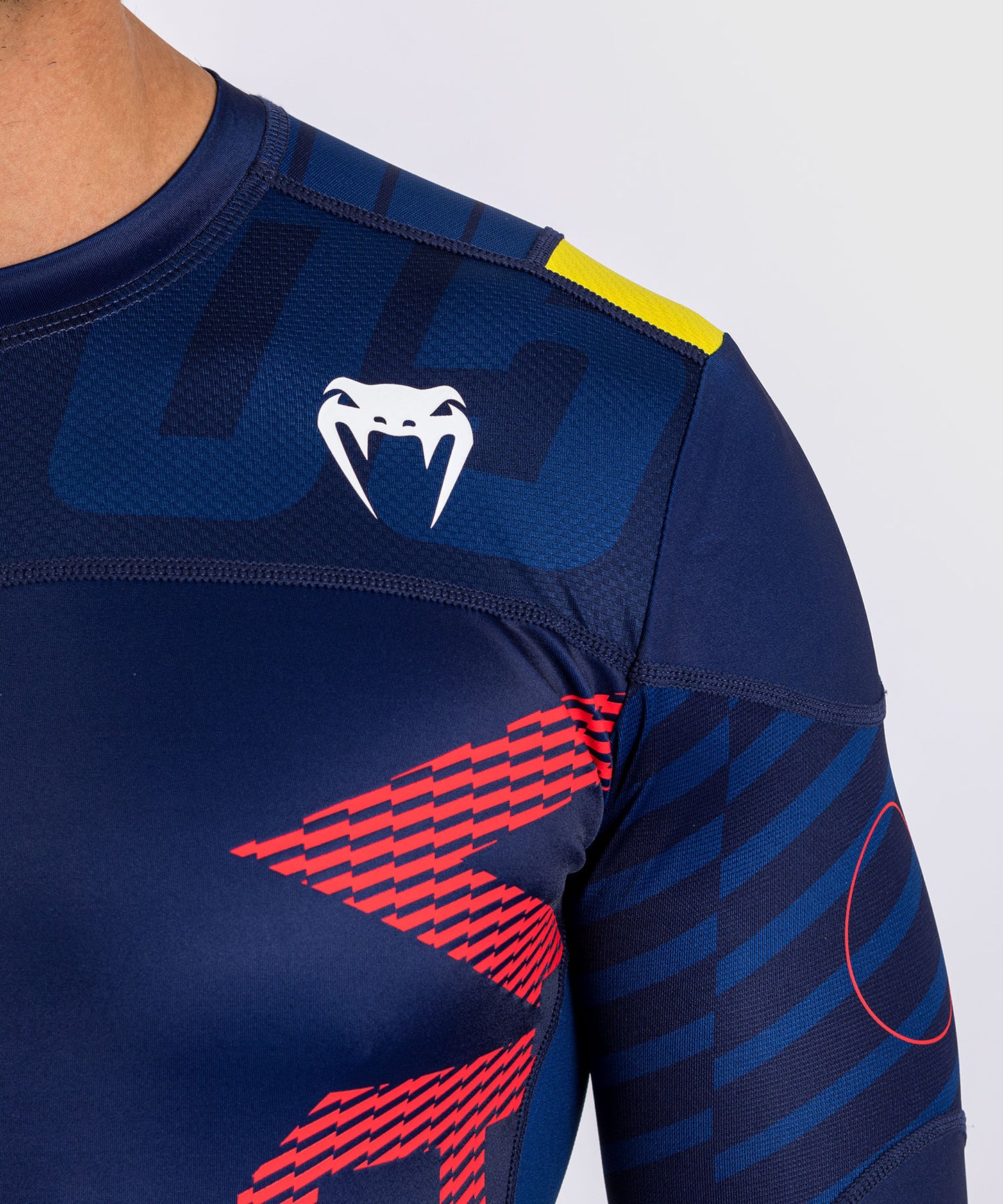 Venum Sport 05 T-shirt Compressie Lange Mouw - Blauw/Geel