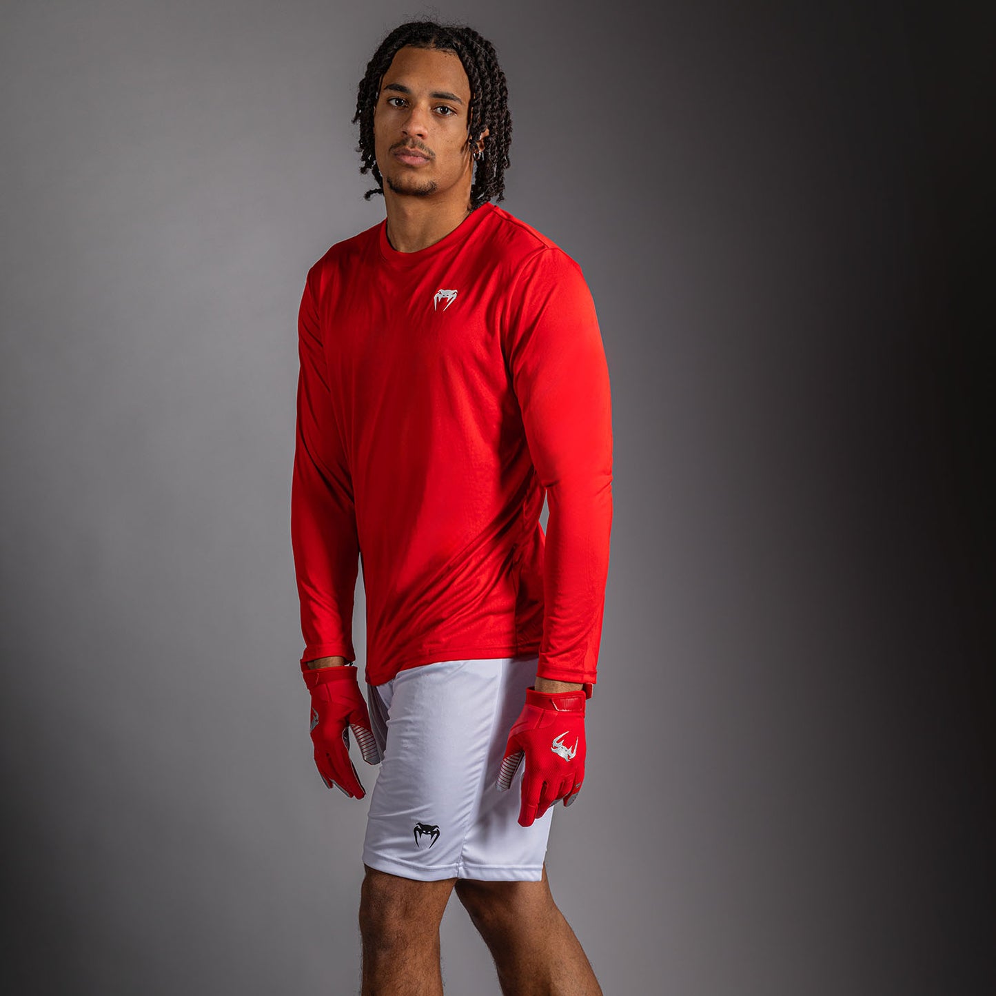 Venum Lineup Performance T-shirt met lange mouwen - Rood/Wit