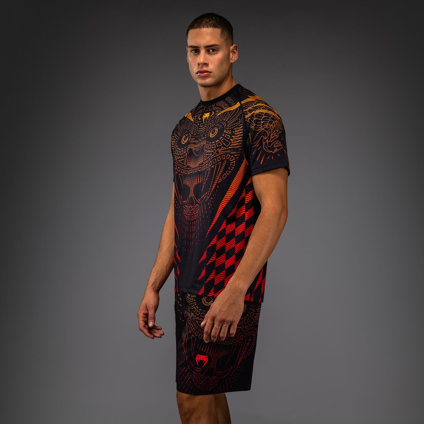 Venum Quetzal Fury Dry-Tech T-shirt - Zwart/Fury Rood/Tangerine