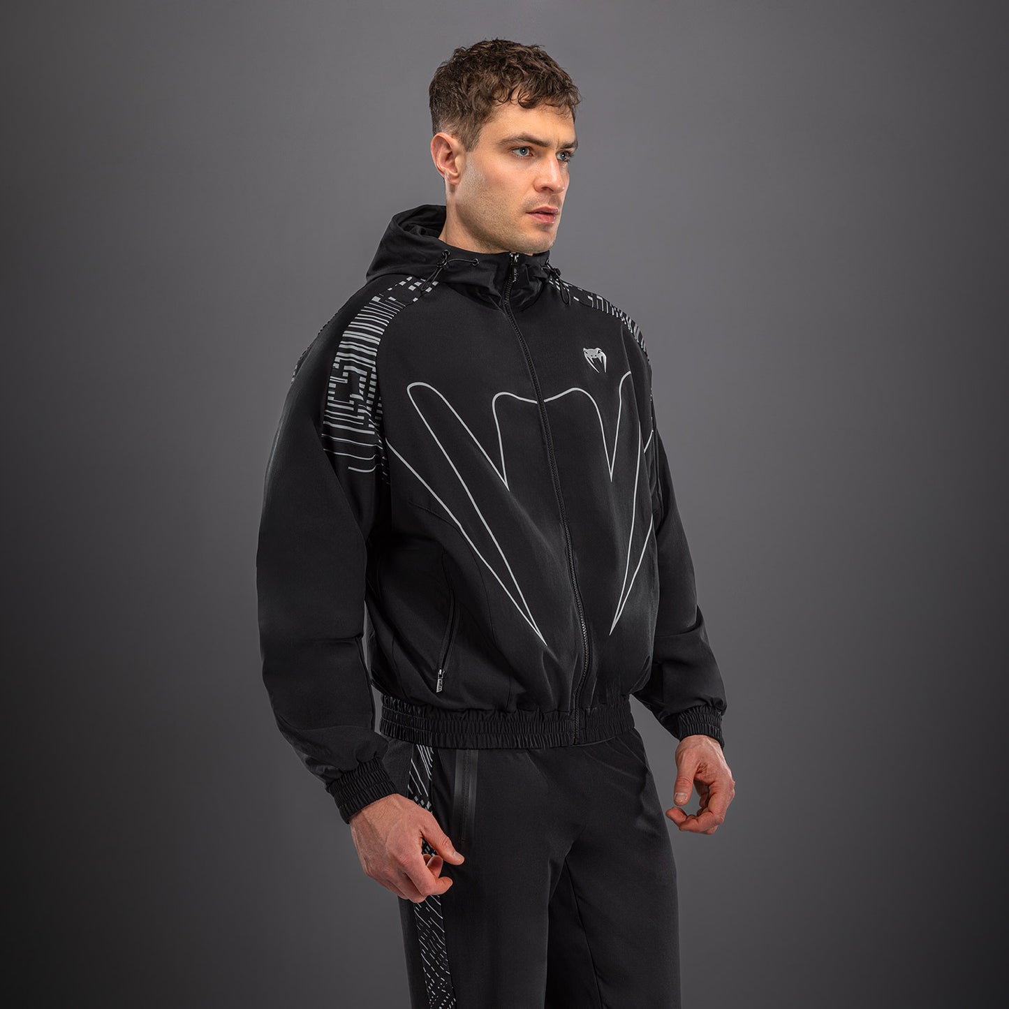 Venum Midnight Fury Trainingsjassen – Zwart/Grijs/Zilver