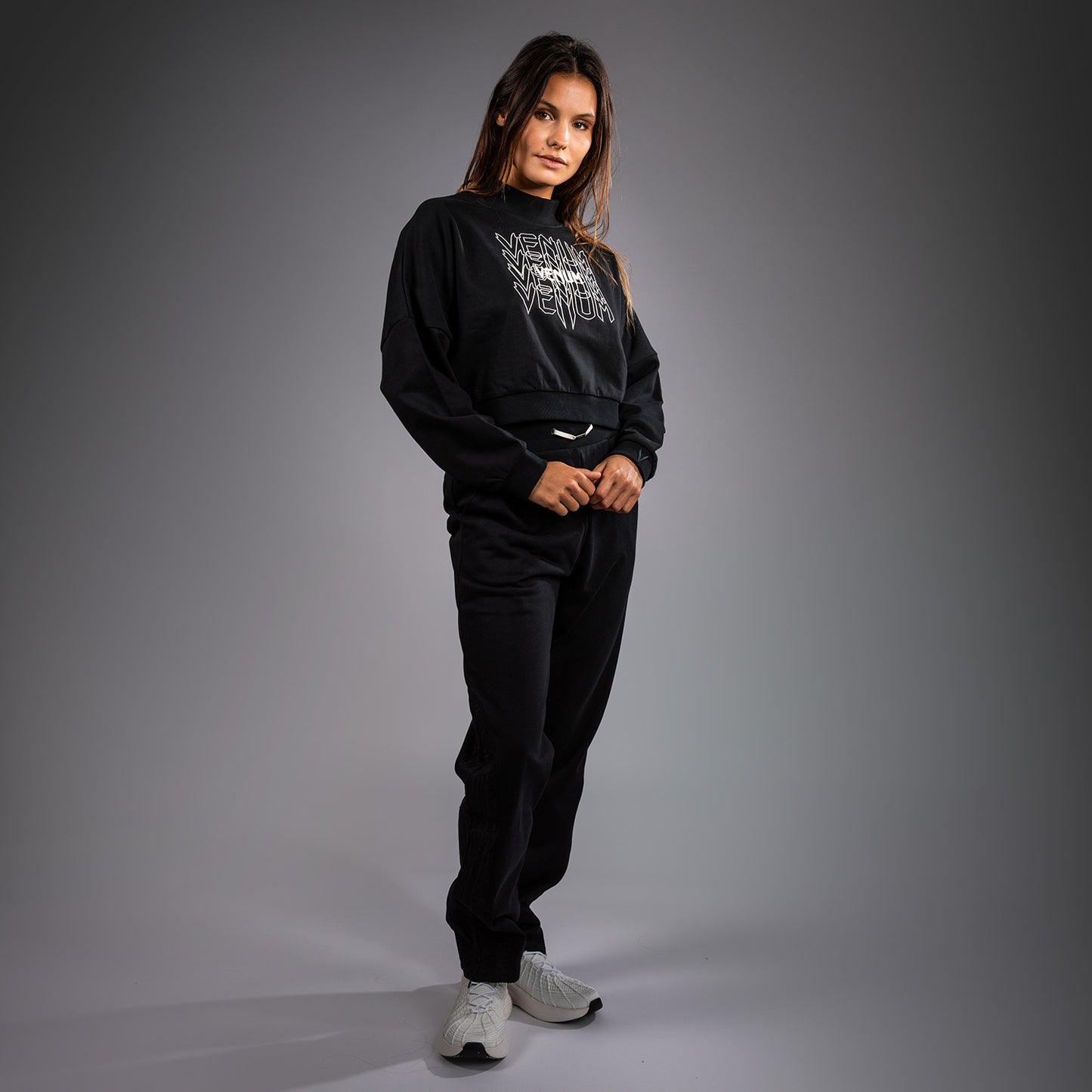 Venum Pulse Dames Cropped Sweatshirt - Zwart/Wit