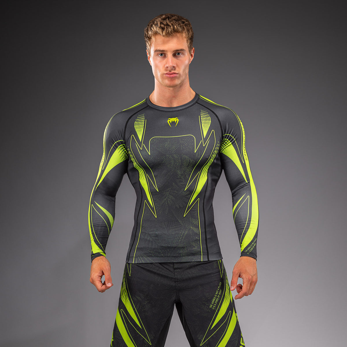 Venum Amazonia Reborn Rashguard met lange mouwen - Zwart/Groen