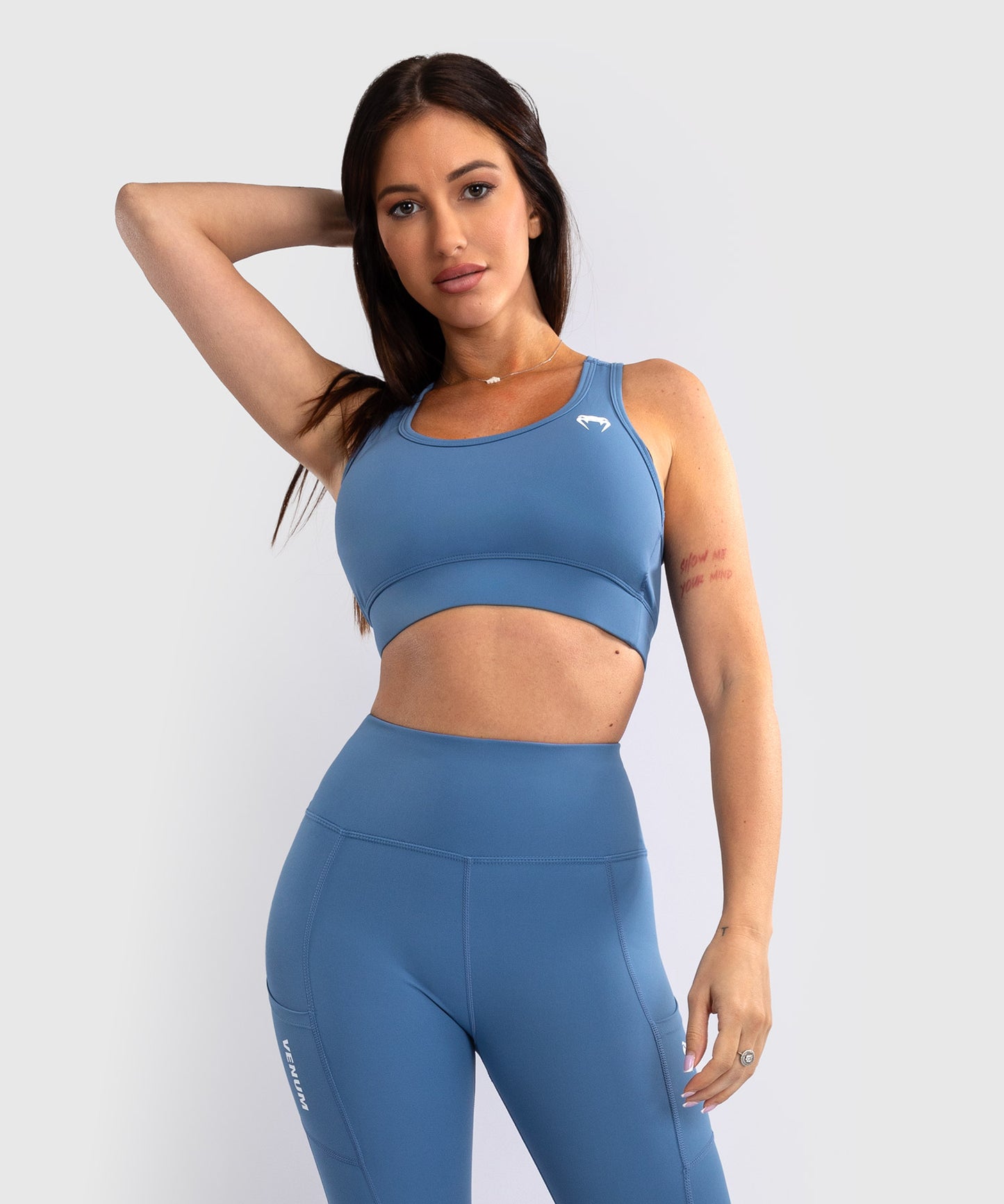 Venum Essential Dames Medium Impact Sports Bra - Stormblauw