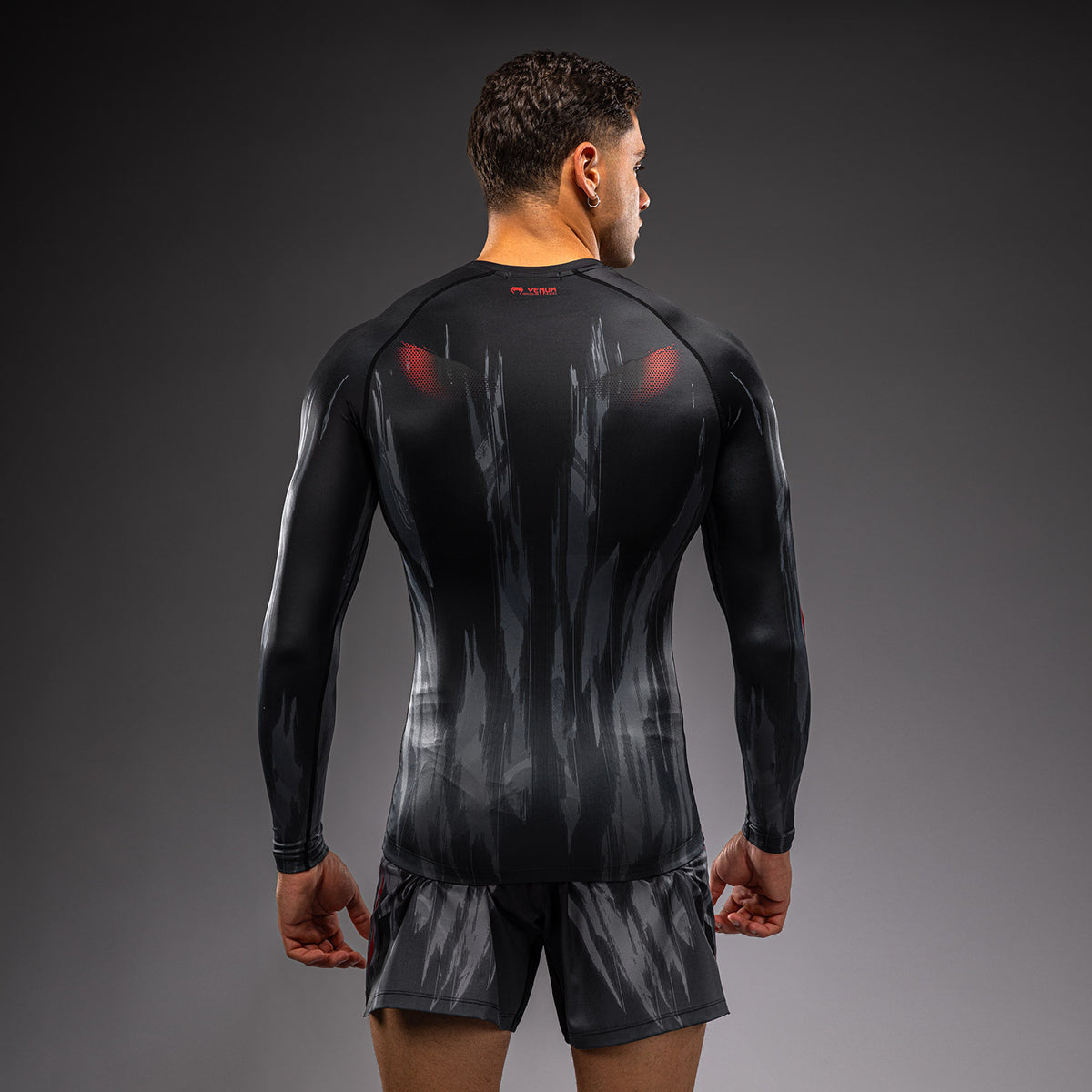 Venum Demon Rashguard met Lange Mouwen - Zwart/Grijs