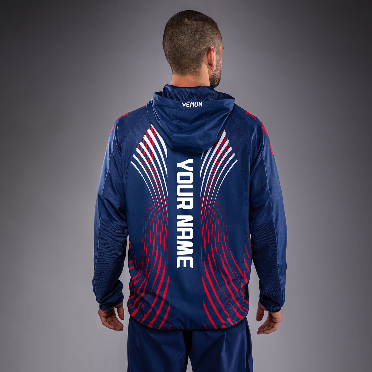 Official UFC Freedom 250 by Venum Authentic Fight Night Walkout Hoodie voor heren - Blauw