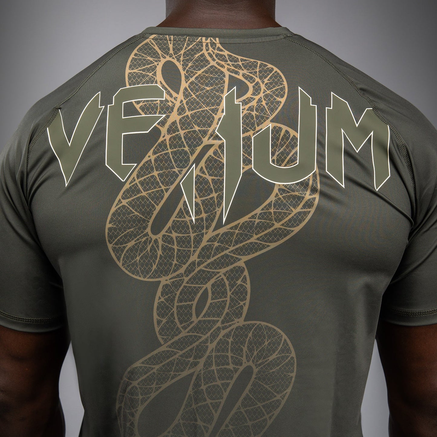 Venum Serpenti Dry Tech T-shirt – Khaki/Bronze/Ivoor