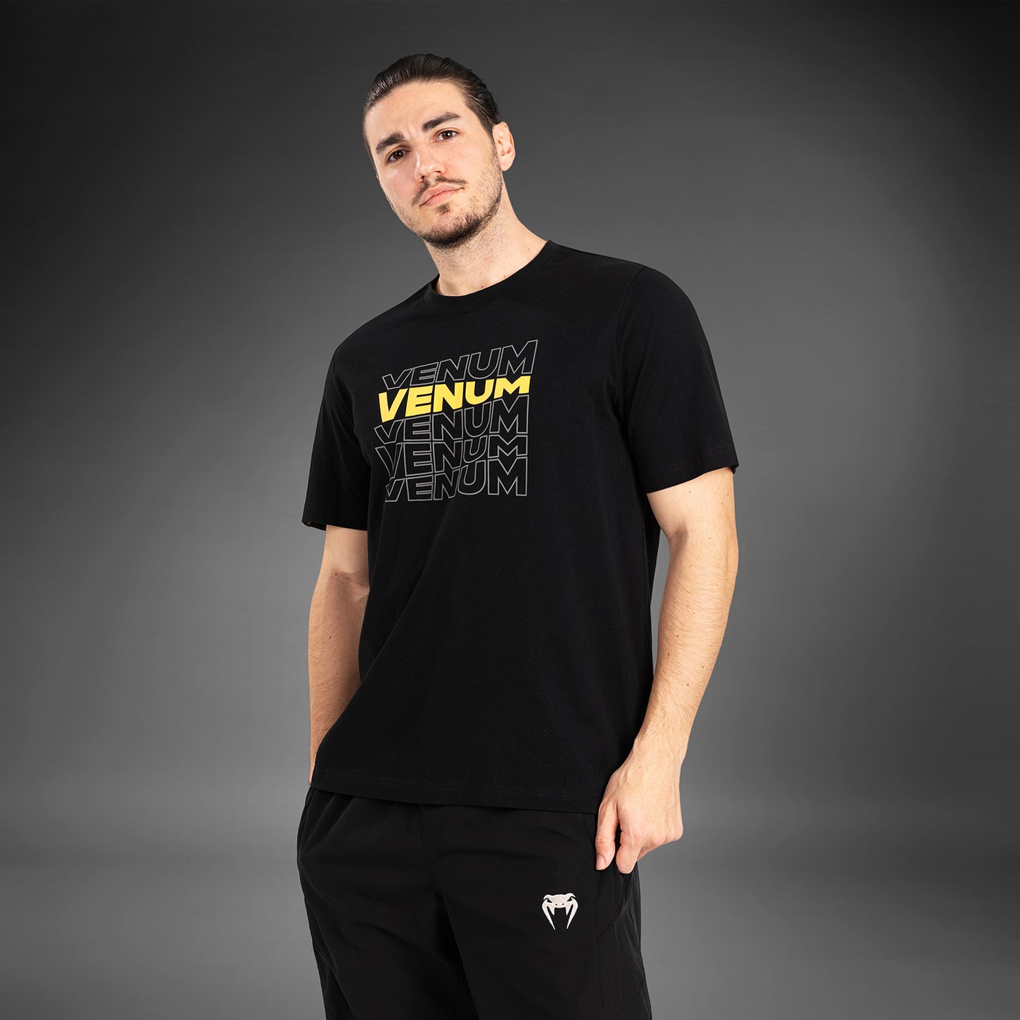 Venum Vertigo Heren-T-shirt Korte Mouw - Zwart/Geel
