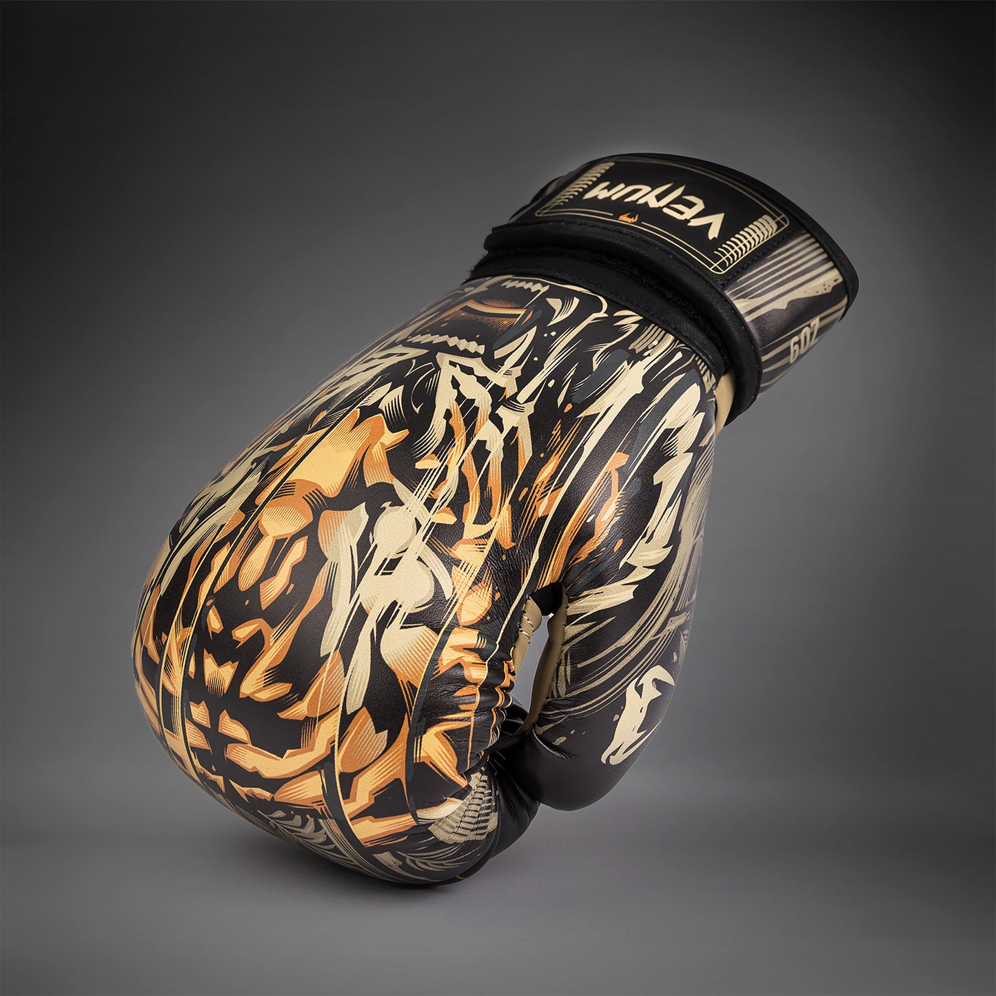 Venum Tiger Kids Bokshandschoenen - Zwart / Neon Oranje