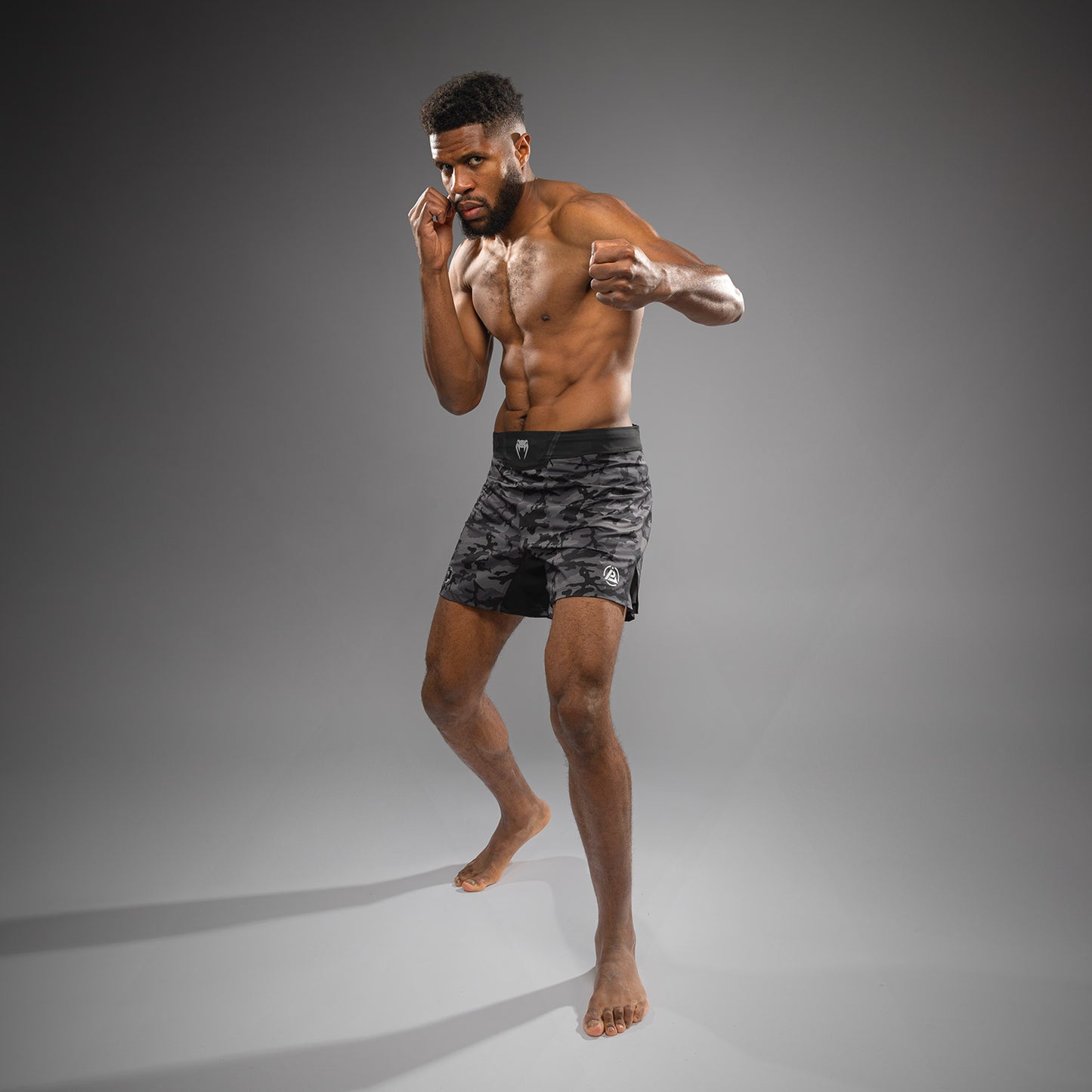 Venum x Polaris Fight Shorts - Zwart/Storm Grijs