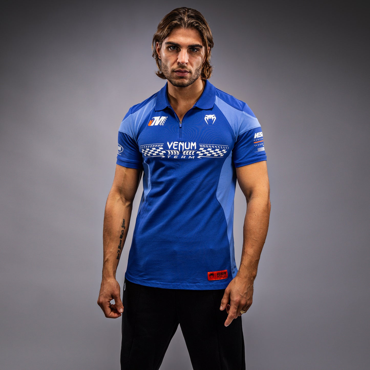 Venum Motorsport Katoenen Polo - Koninklijk Blauw