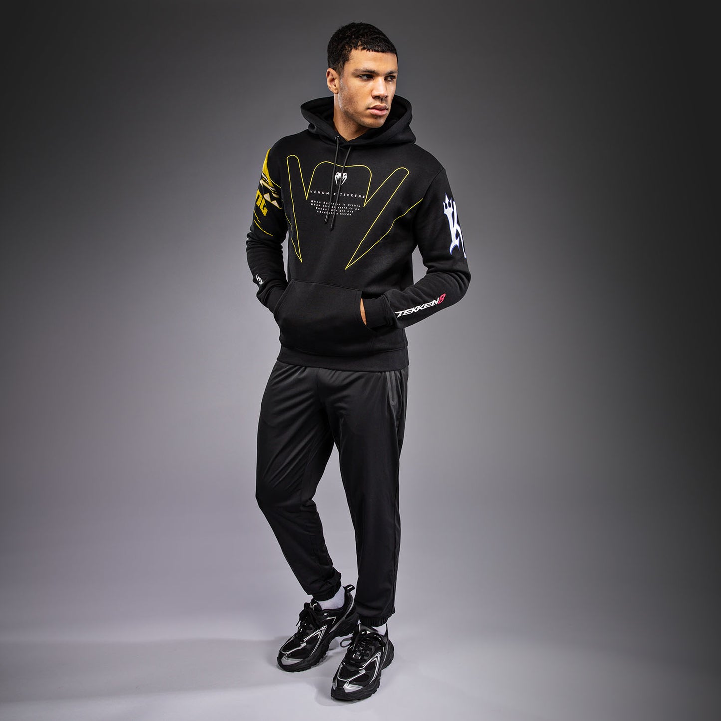 Venum x TEKKEN 8 Hoodie met Rits - King - Zwart/Geel