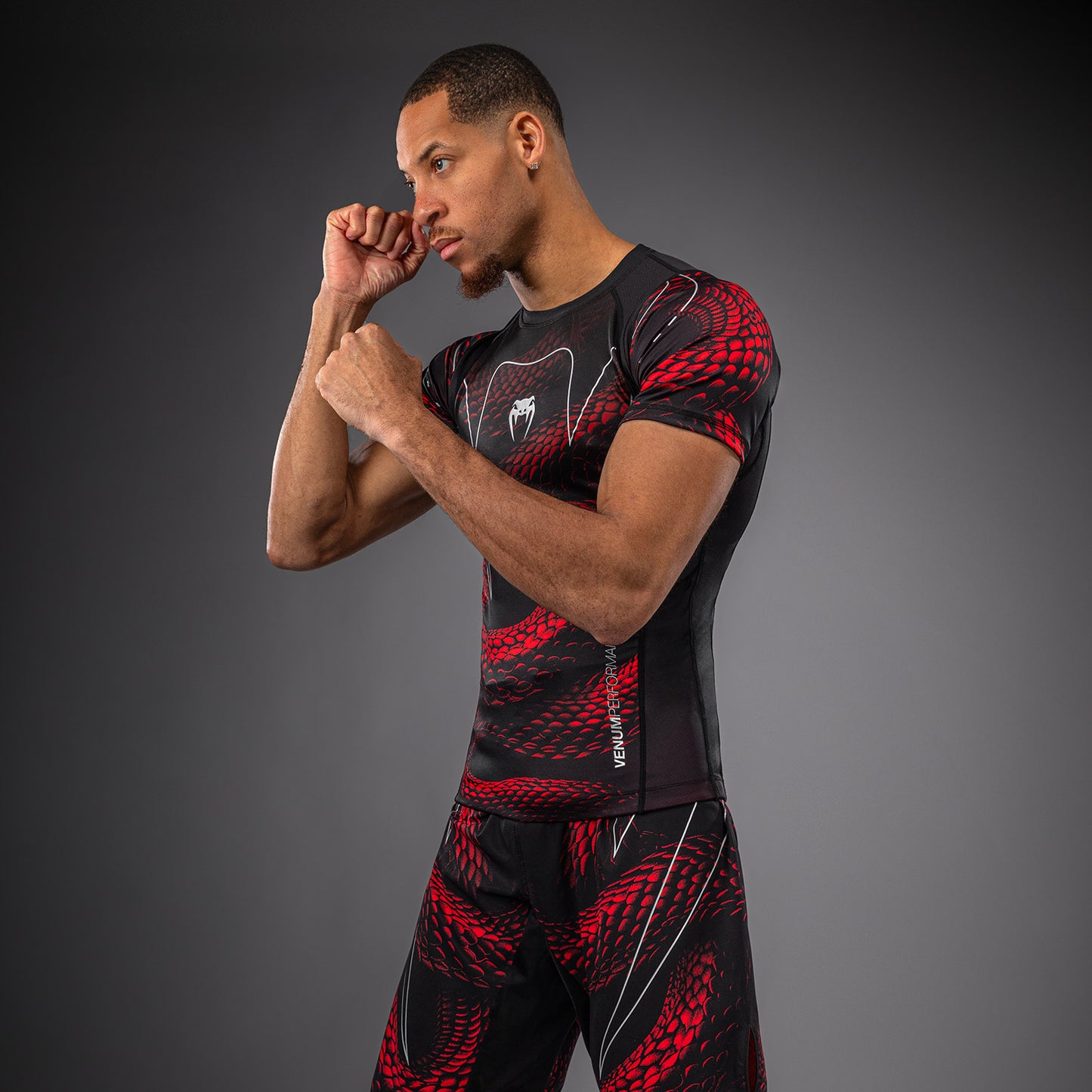 Venum Matupa Met korte mouwen Rashguard - Zwart/Rood/Zilver
