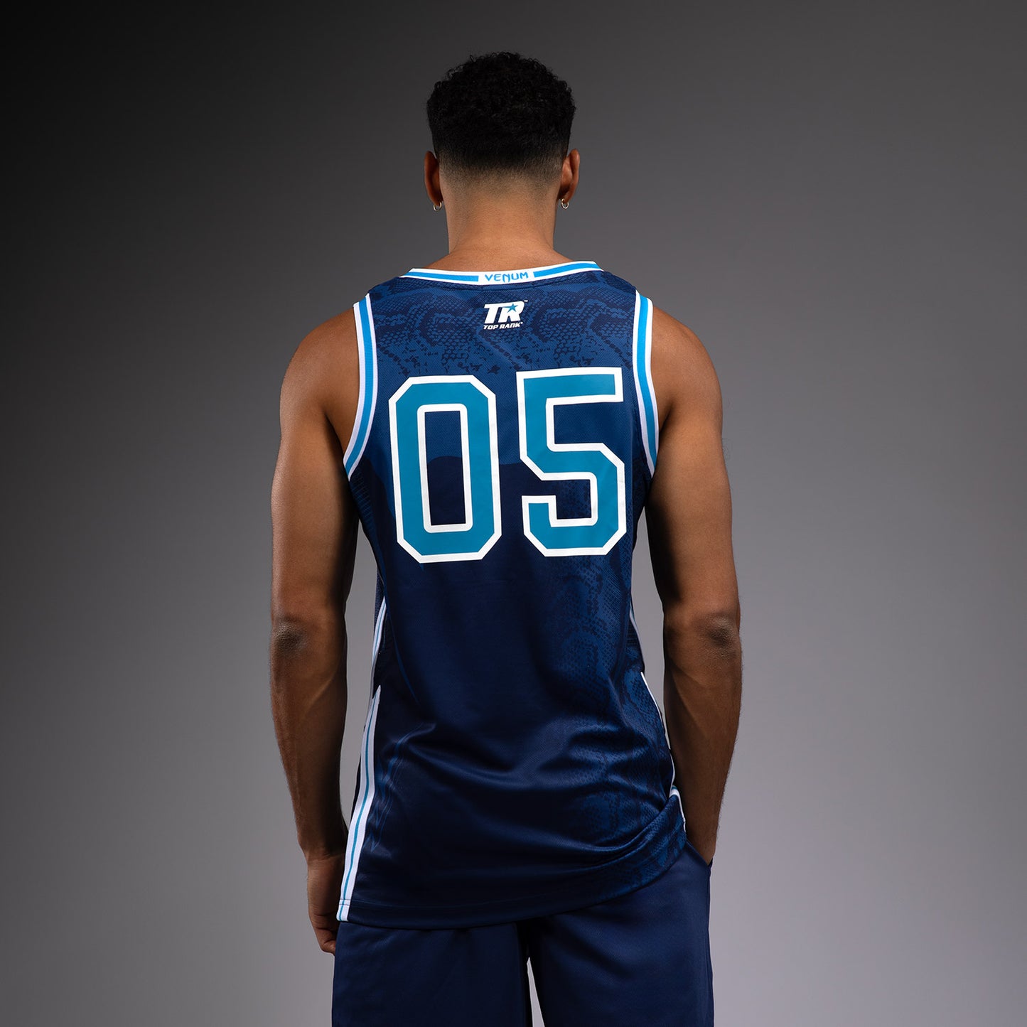 Venum x Top Rank Original Heren Basketbalshirt - Marineblauw