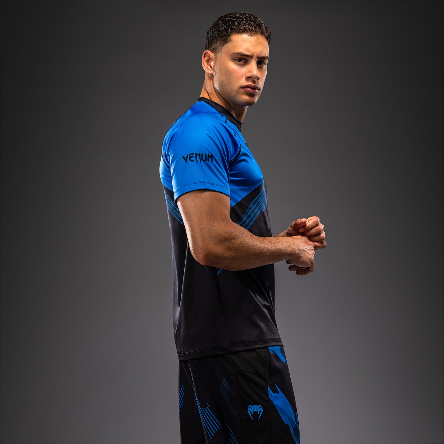 Venum No-Gi 6.0 Dry Tech T-shirt - Zwart/Blauw