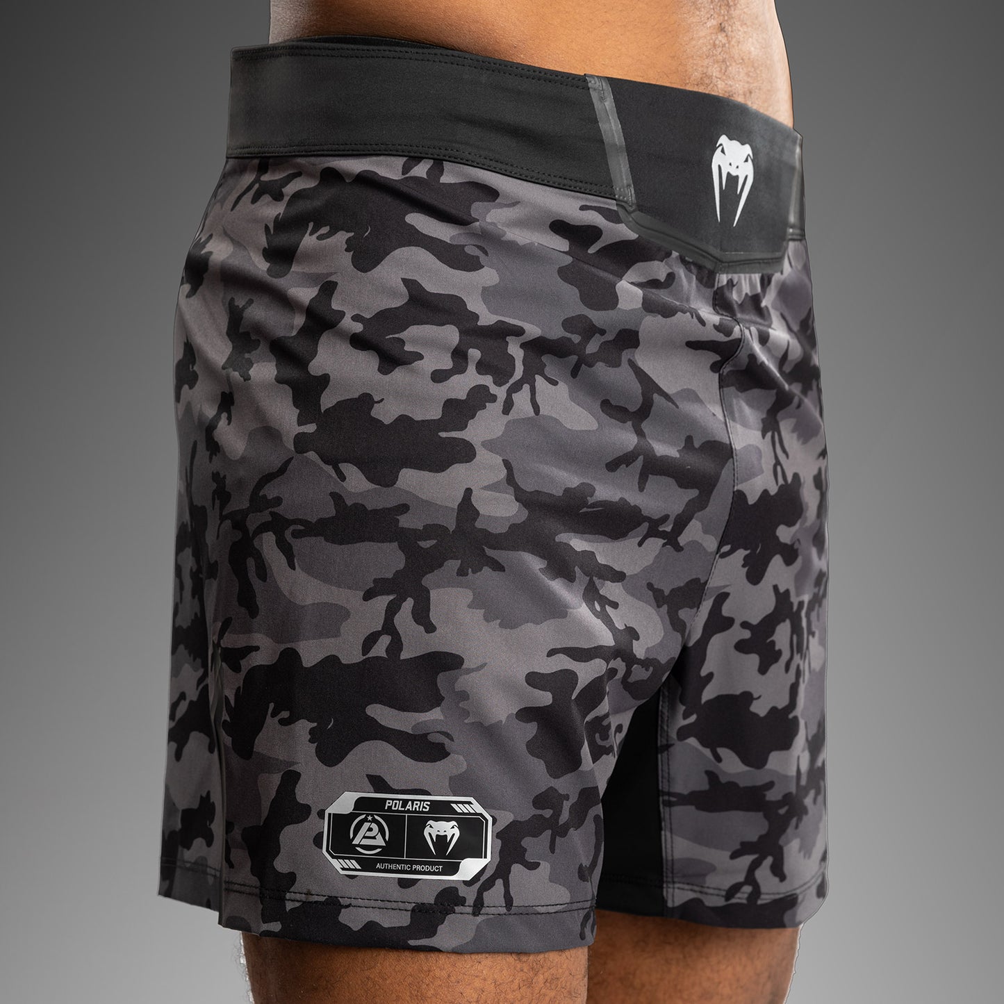 Venum x Polaris Fight Shorts - Zwart/Storm Grijs