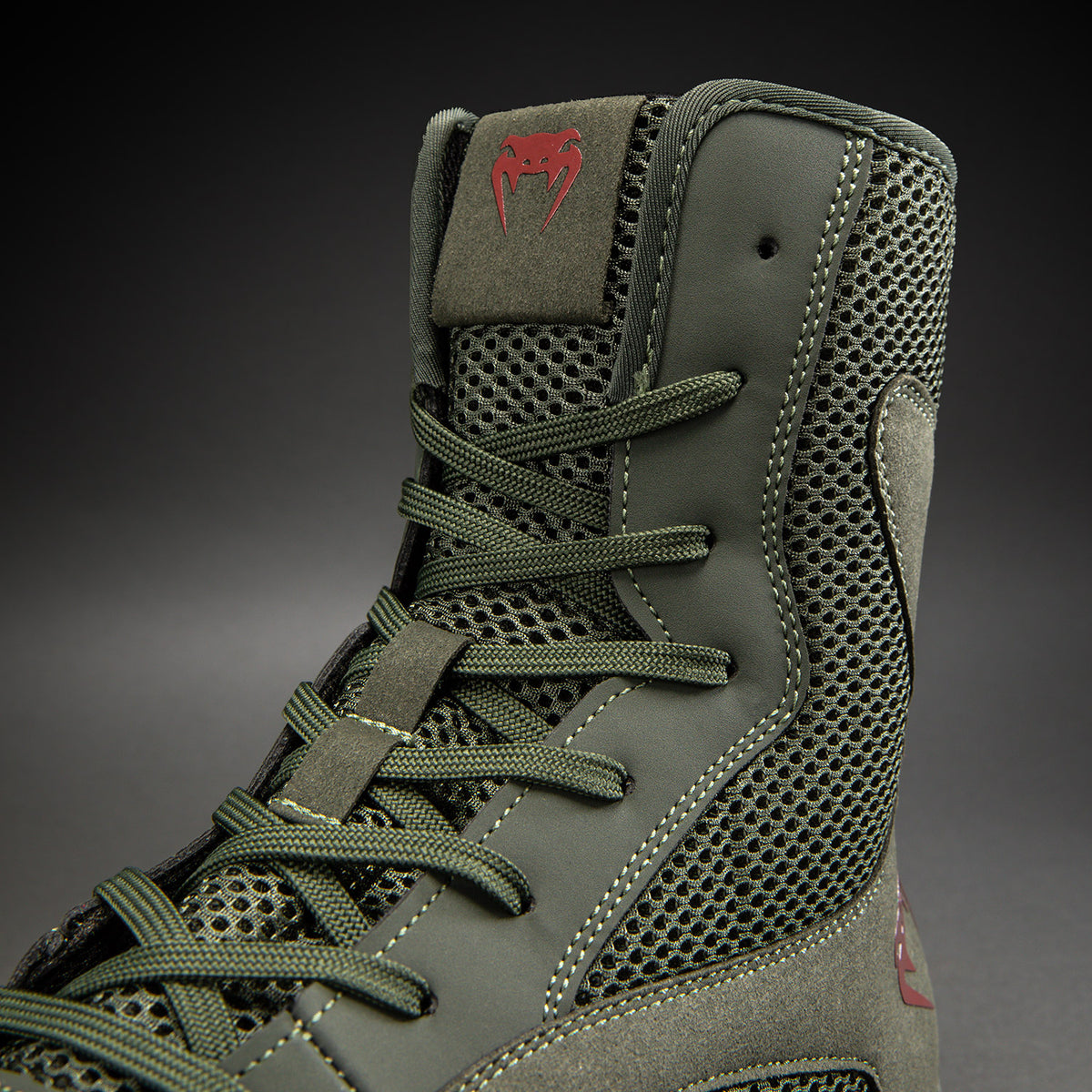 Venum Contender Boksschoenen - Kaki/Rood