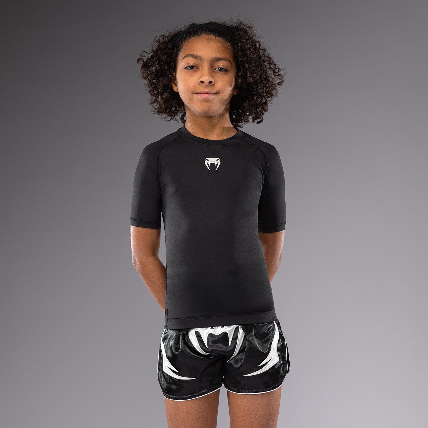 Venum Contender voor Kinderen Rashguards Korte Mouwen - Zwart