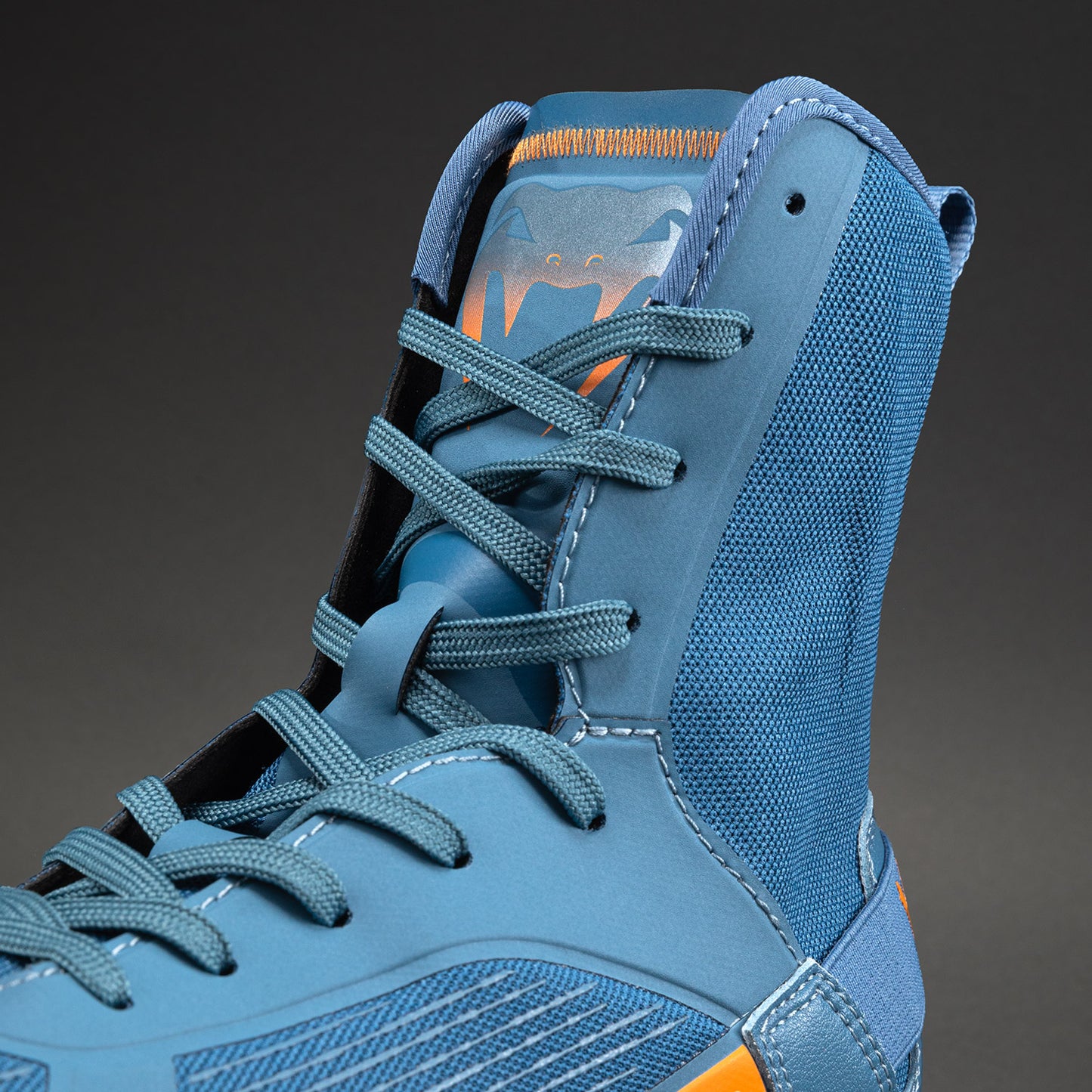 Venum Elite Neo Boksschoenen – Staalblauw/Oranje