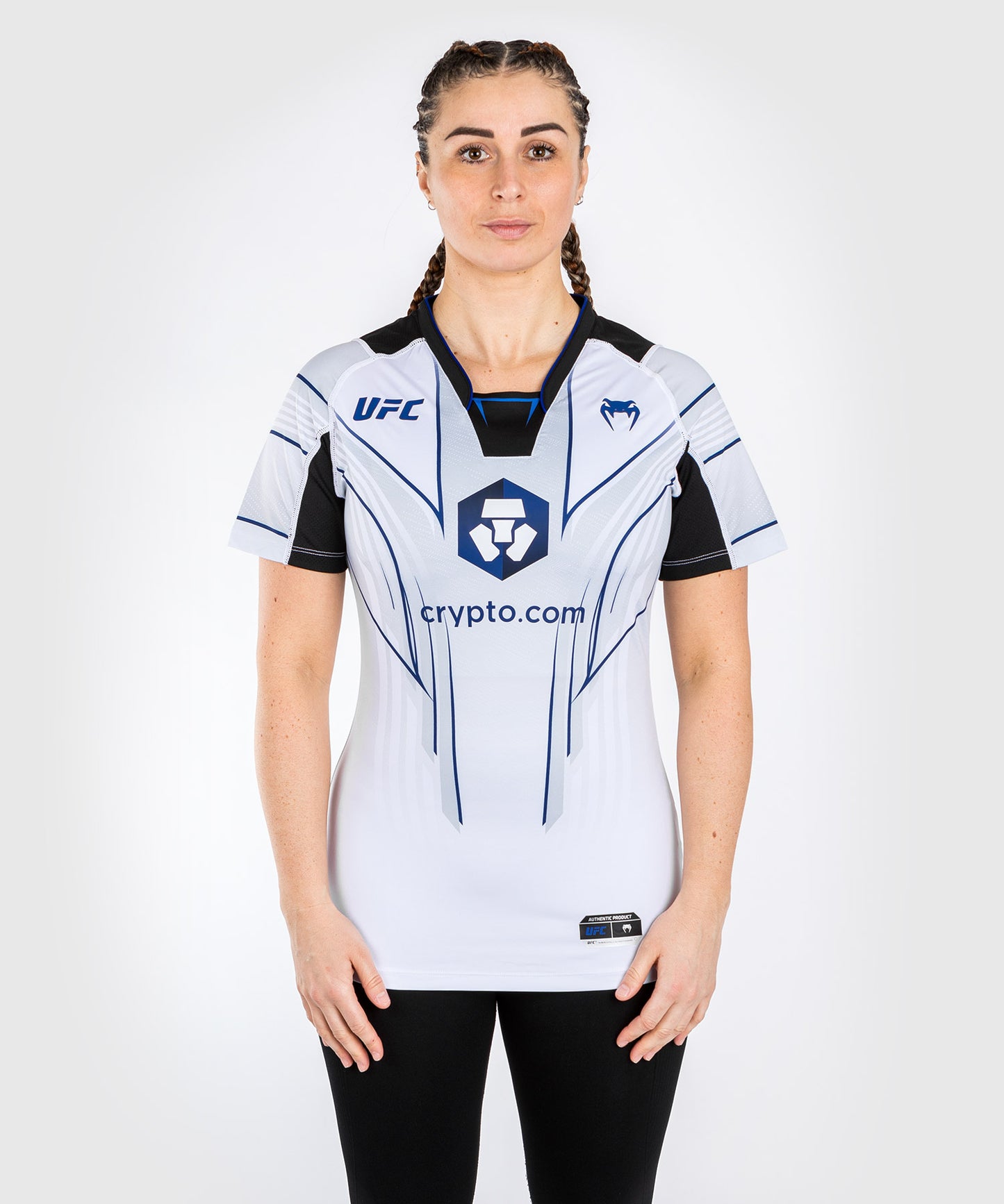 UFC Venum Gepersonaliseerde Authentic Fight Night 2.0 Kit by Venum Dames Walkout Jersey - Midnight Edition - Ice