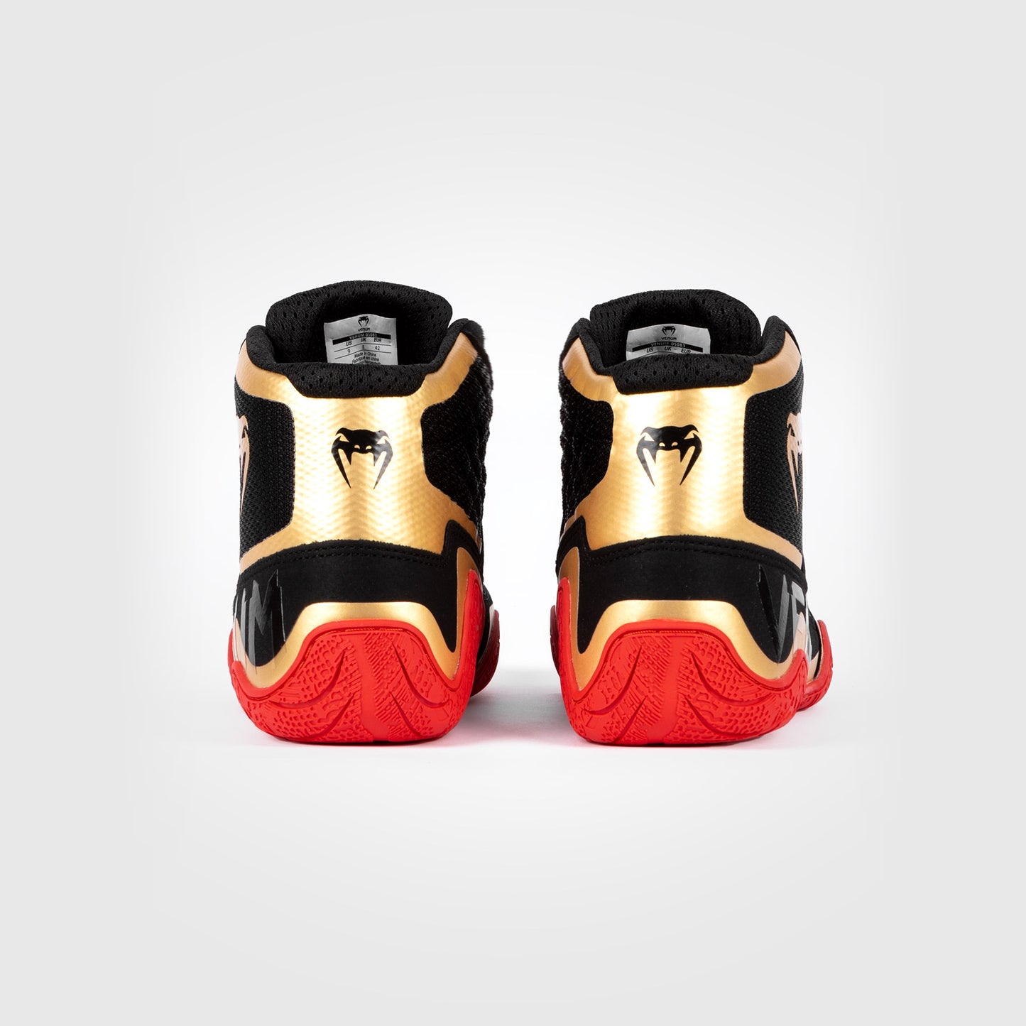 Venum Elite Worstelschoenen - Zwart/Goud/Rood