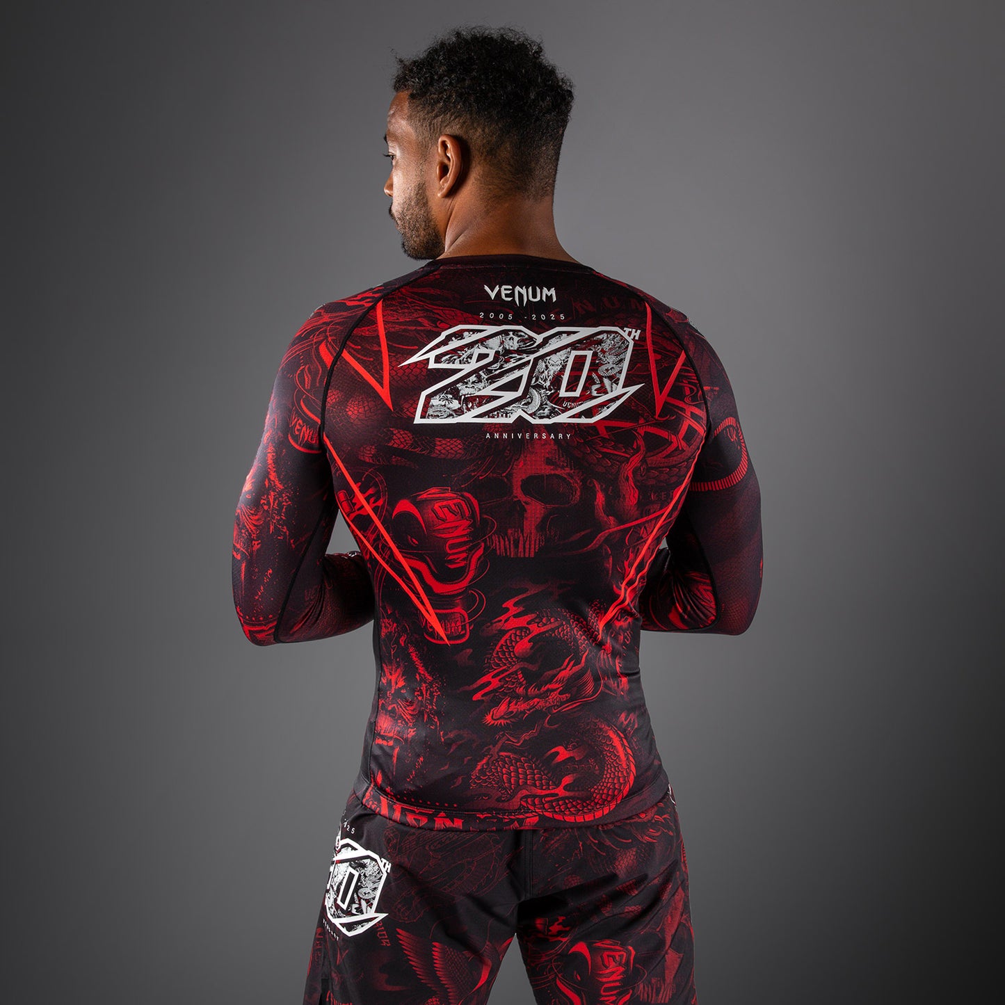 Venum 20th Anniversary Rashguard met lange mouwen - Zwart/Rood