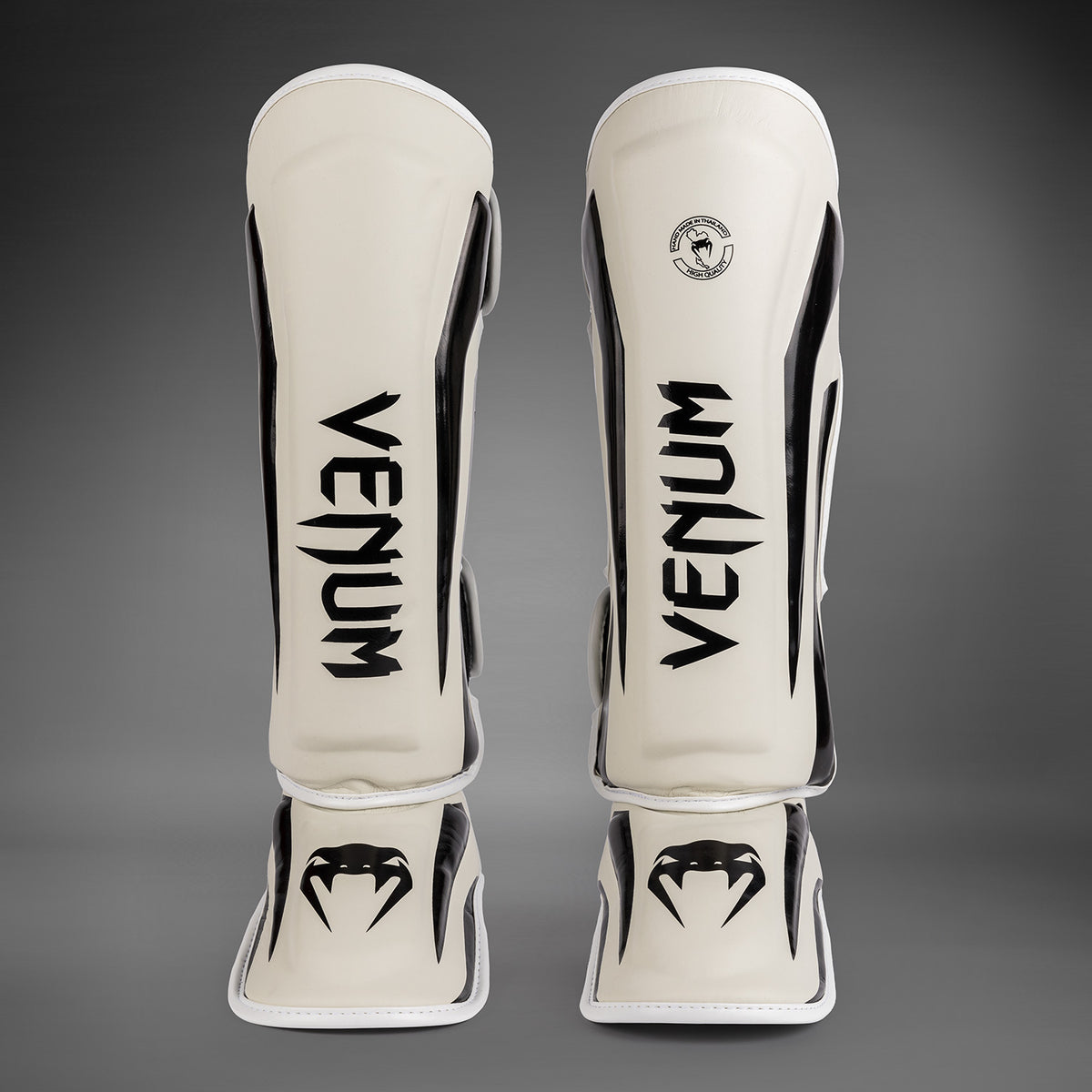 Venum Elite scheenbeschermers - Wit/Zwart