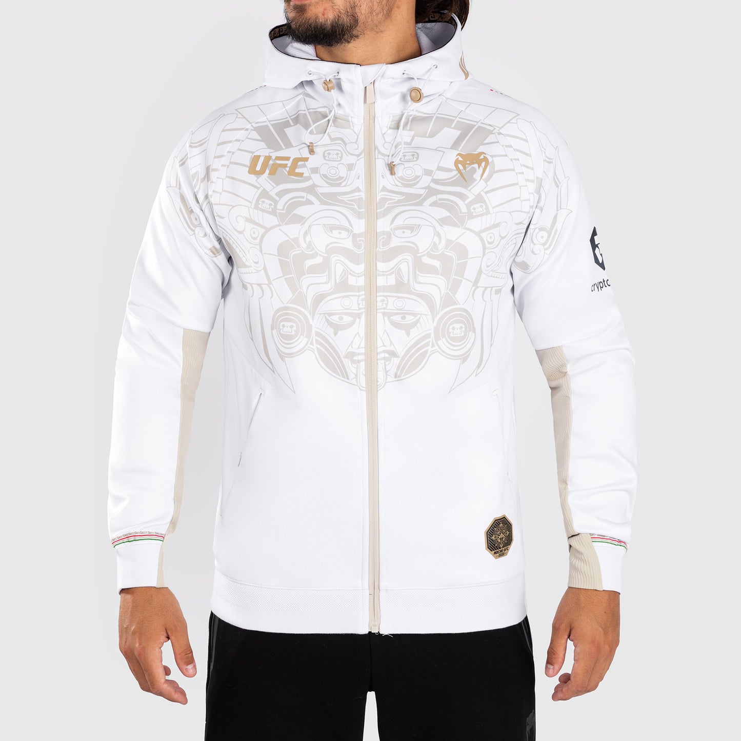 Noche UFC by Venum Authentic Fight Night Walkout-hoodie voor heren - wit