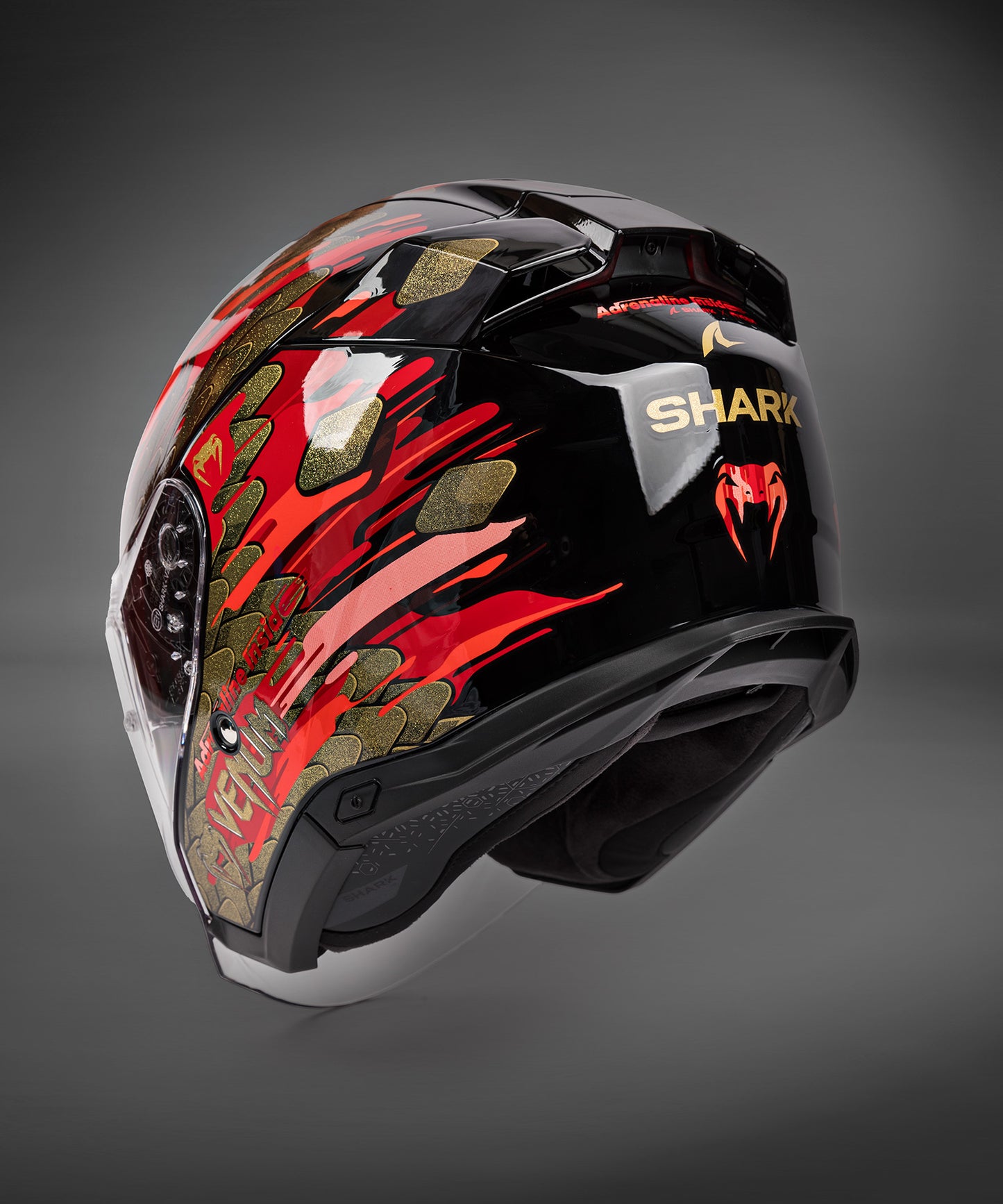 Venum x Shark SKWAL i3 JET Motorhelm - Rood/Goud