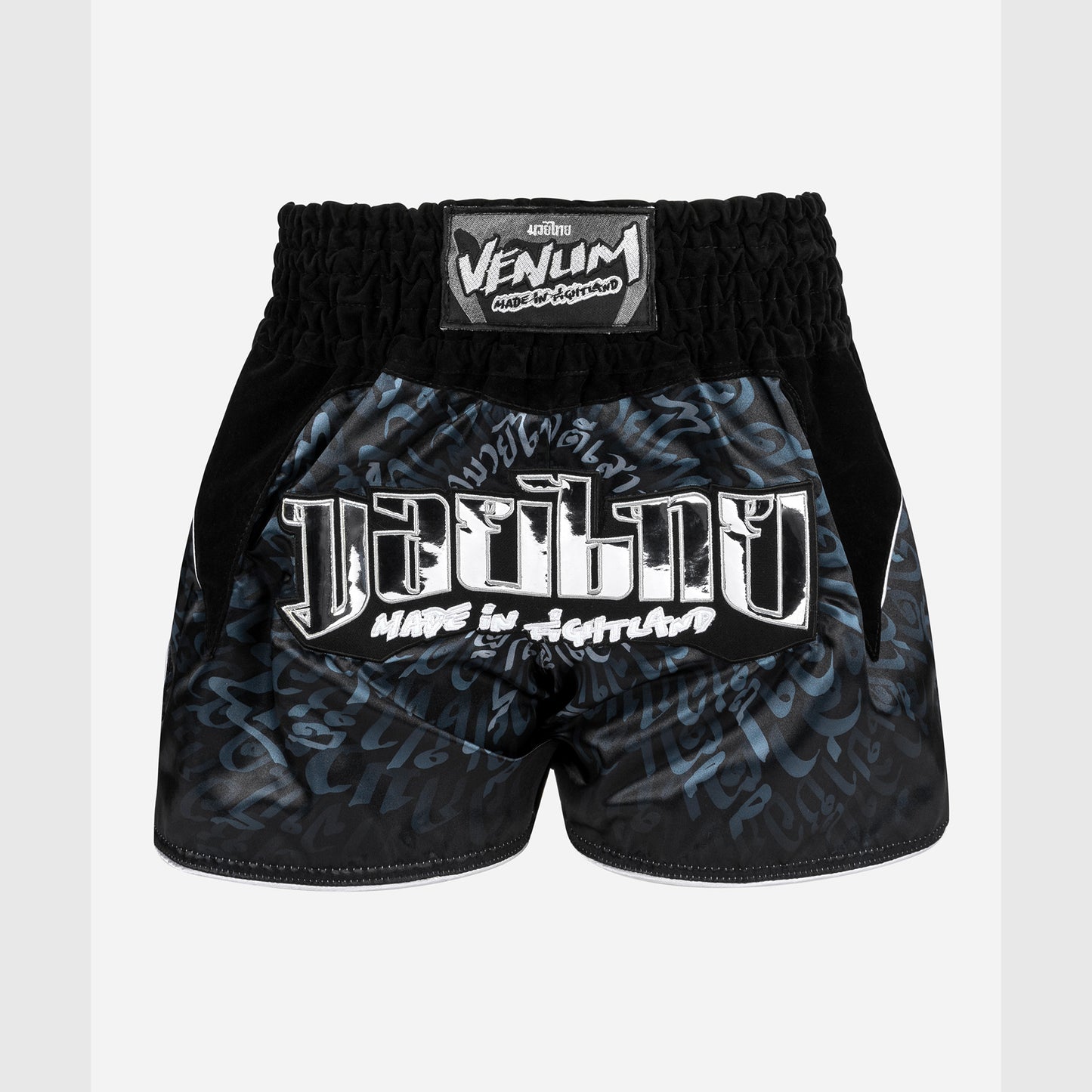 Venum Attack Muay Thai Broek - Zwart/Zilver