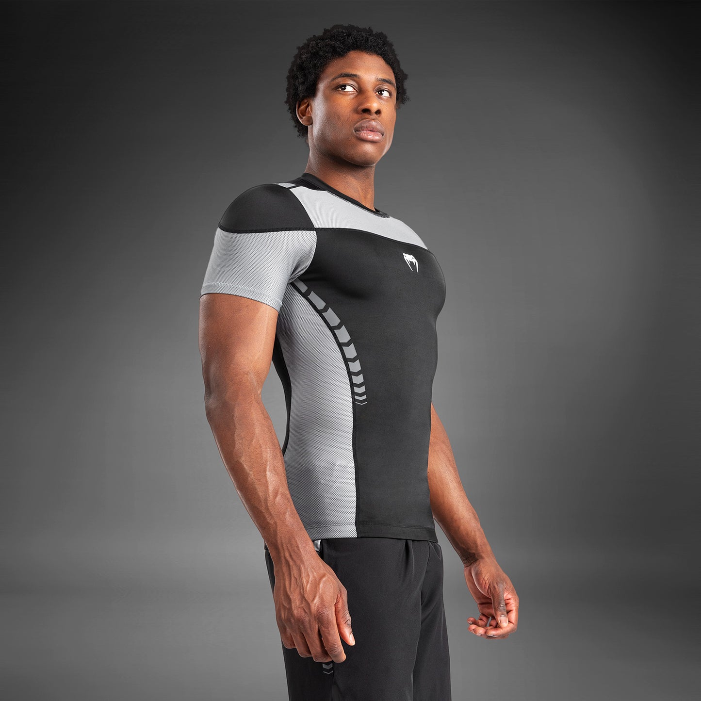 Venum Tempest Heren Rashguard Met Korte Mouwen - Zwart/Grijs