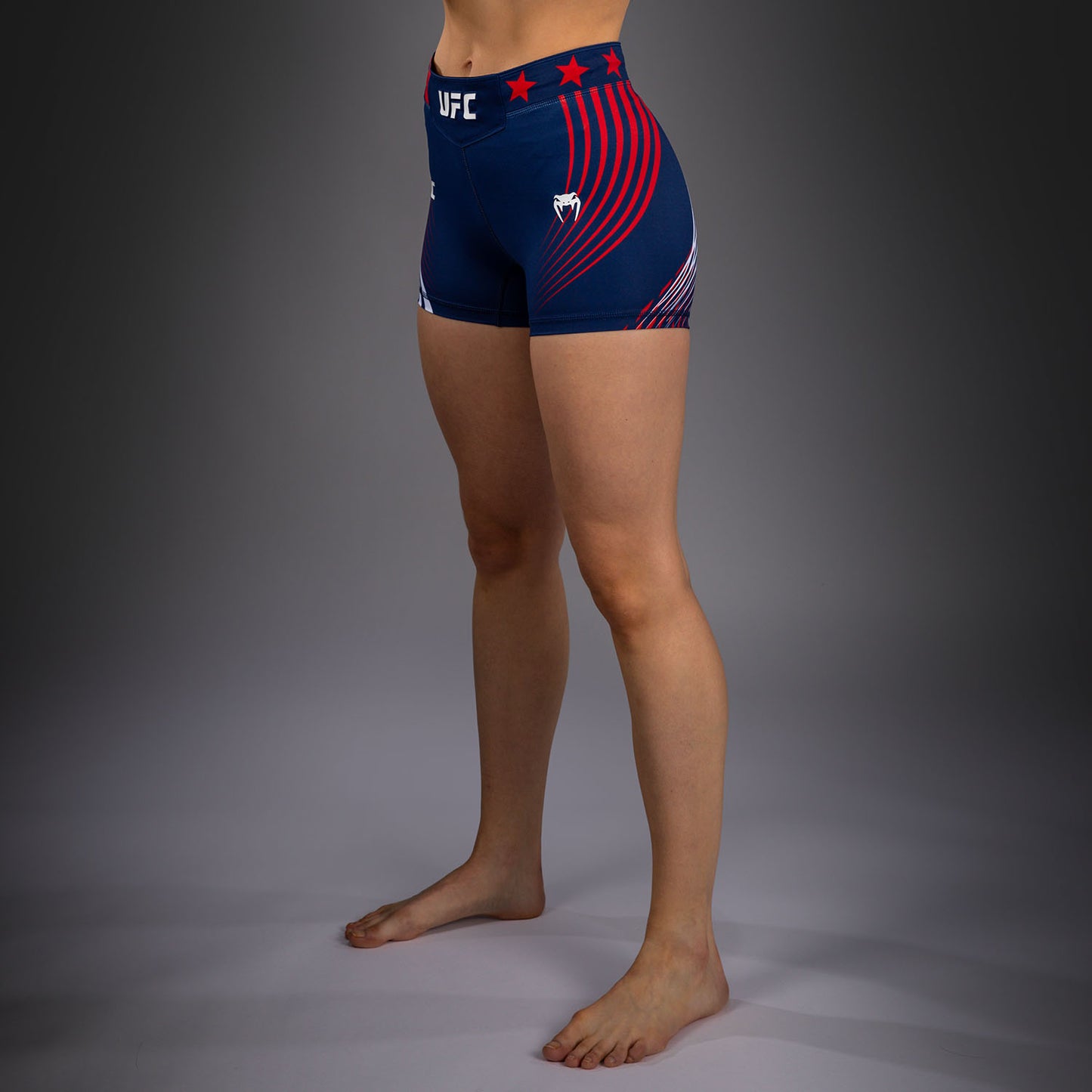 Official UFC Freedom 250 by Venum Authentic Vale Tudo Shorts Short Fit voor dames - Blauw