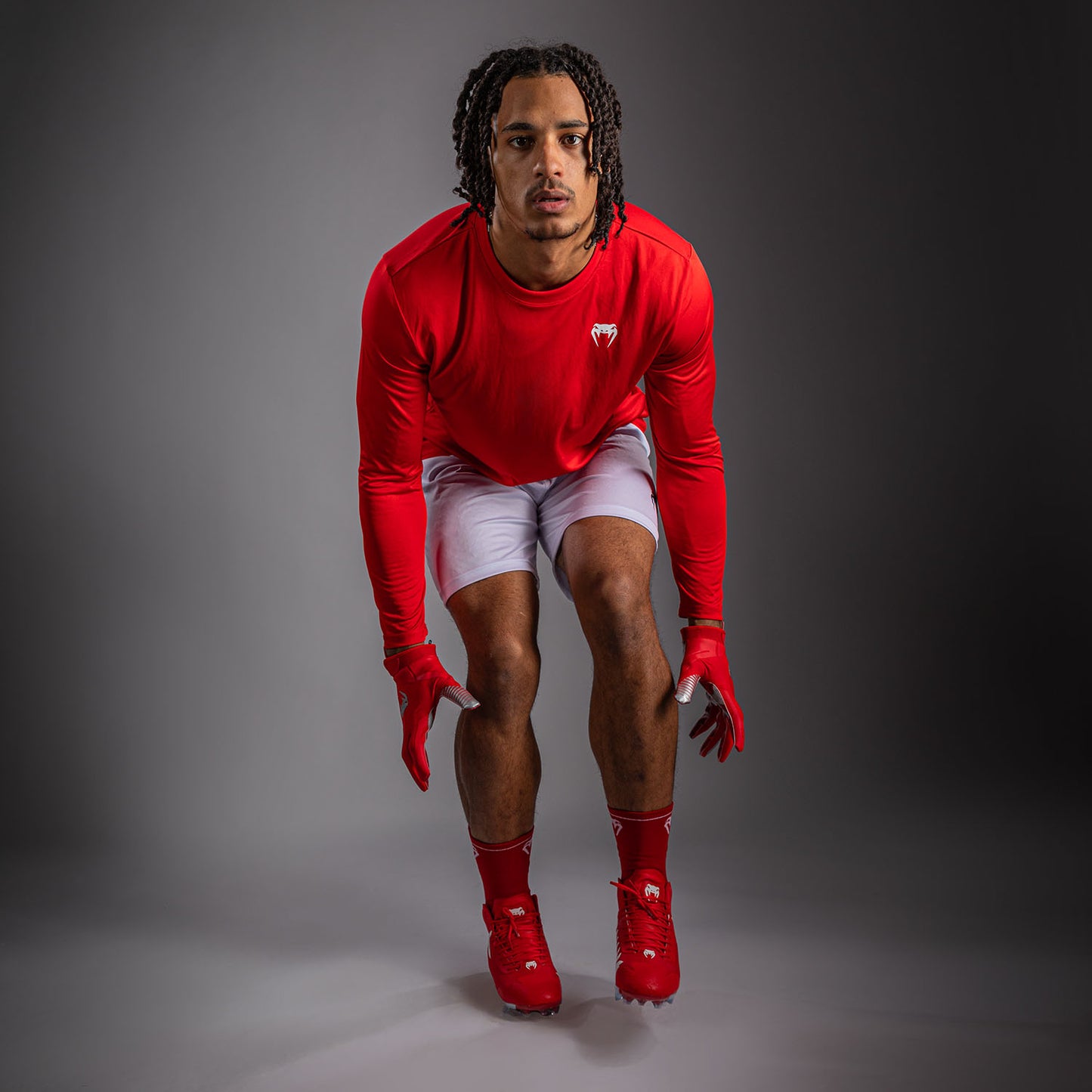 Venum Lineup Performance T-shirt met lange mouwen - Rood/Wit