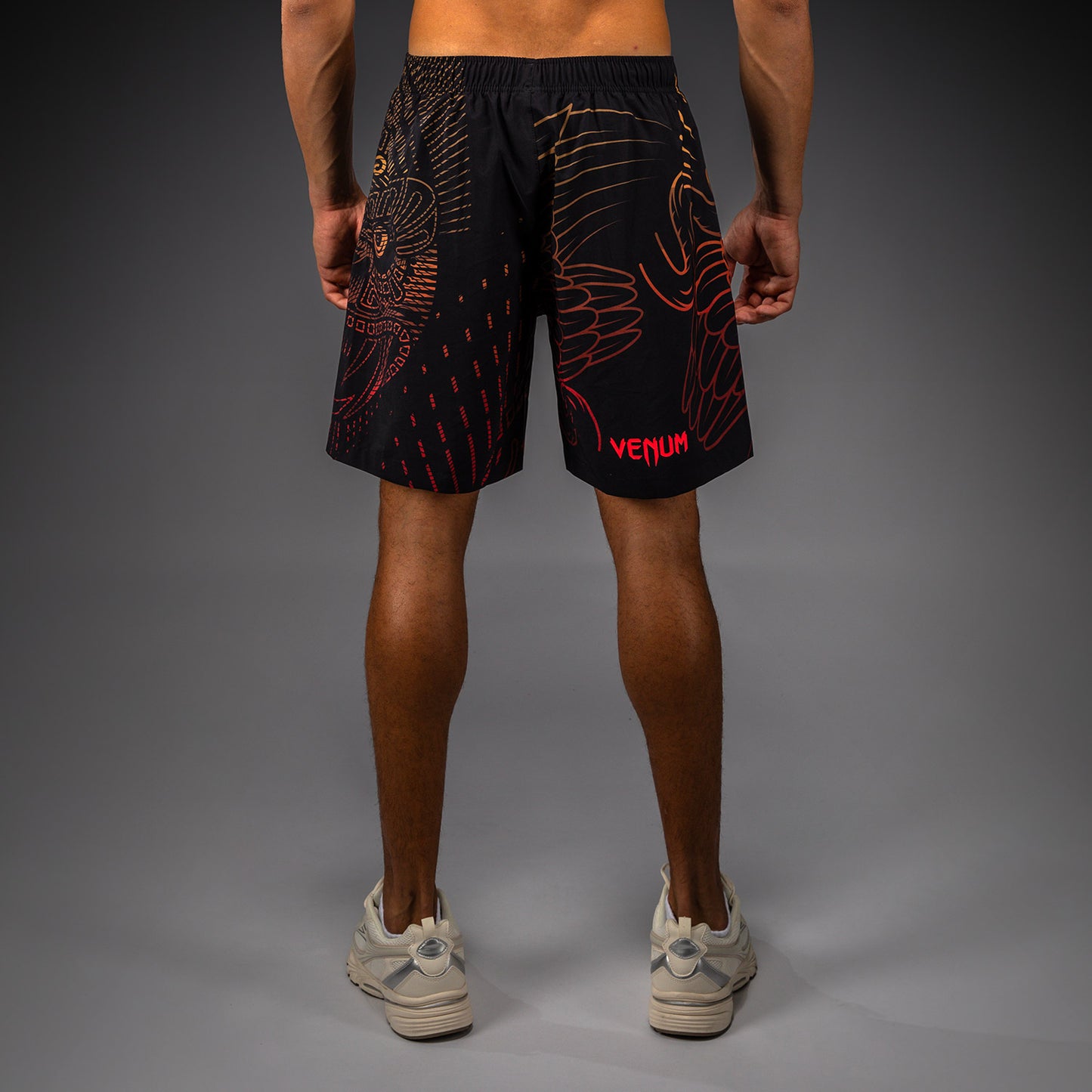 Venum Quetzal Fury Trainingsshorts - Zwart/Fury Rood/Tangerine