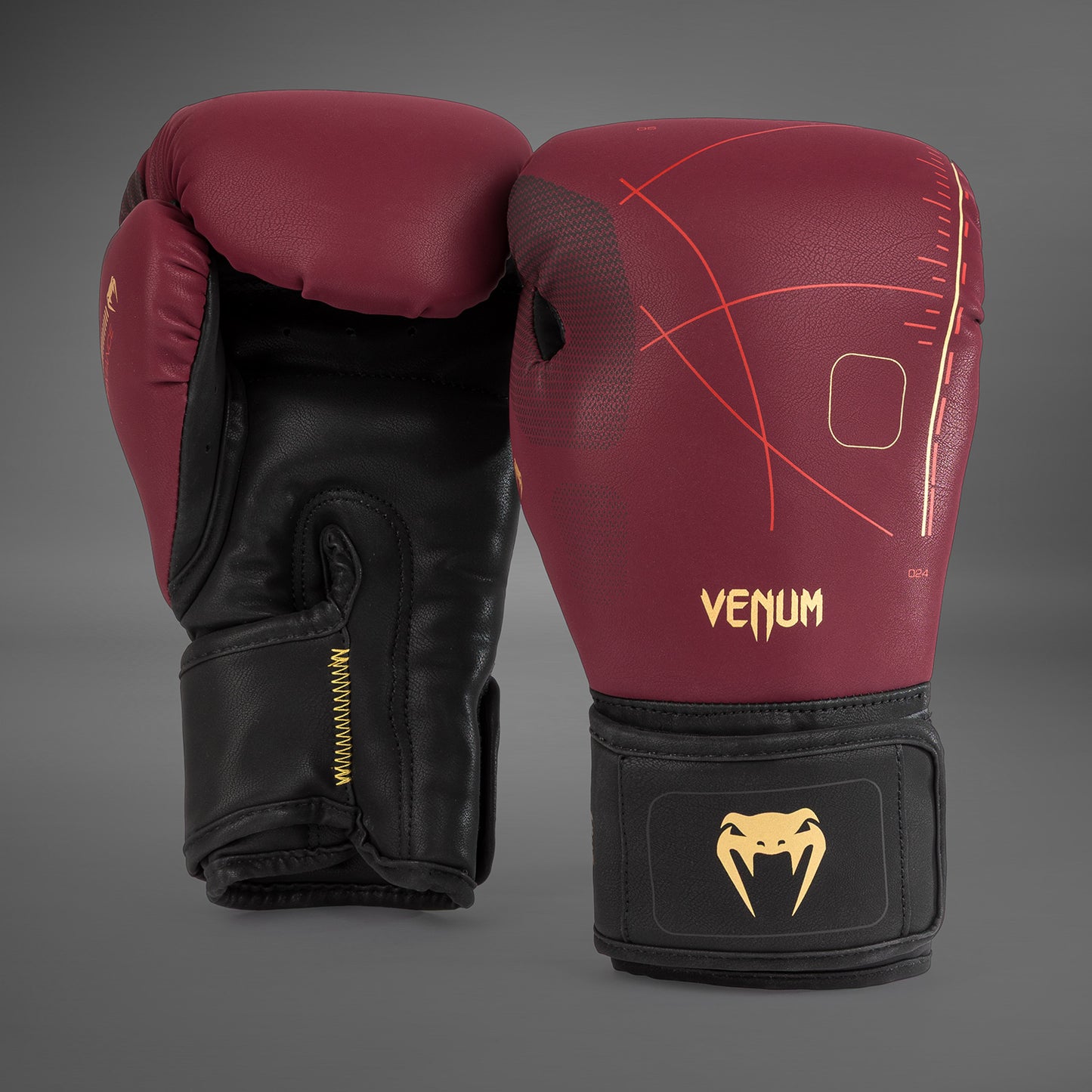 Venum Tactical XT Bokshandschoenen - Zwart/Bourgondië/Goud