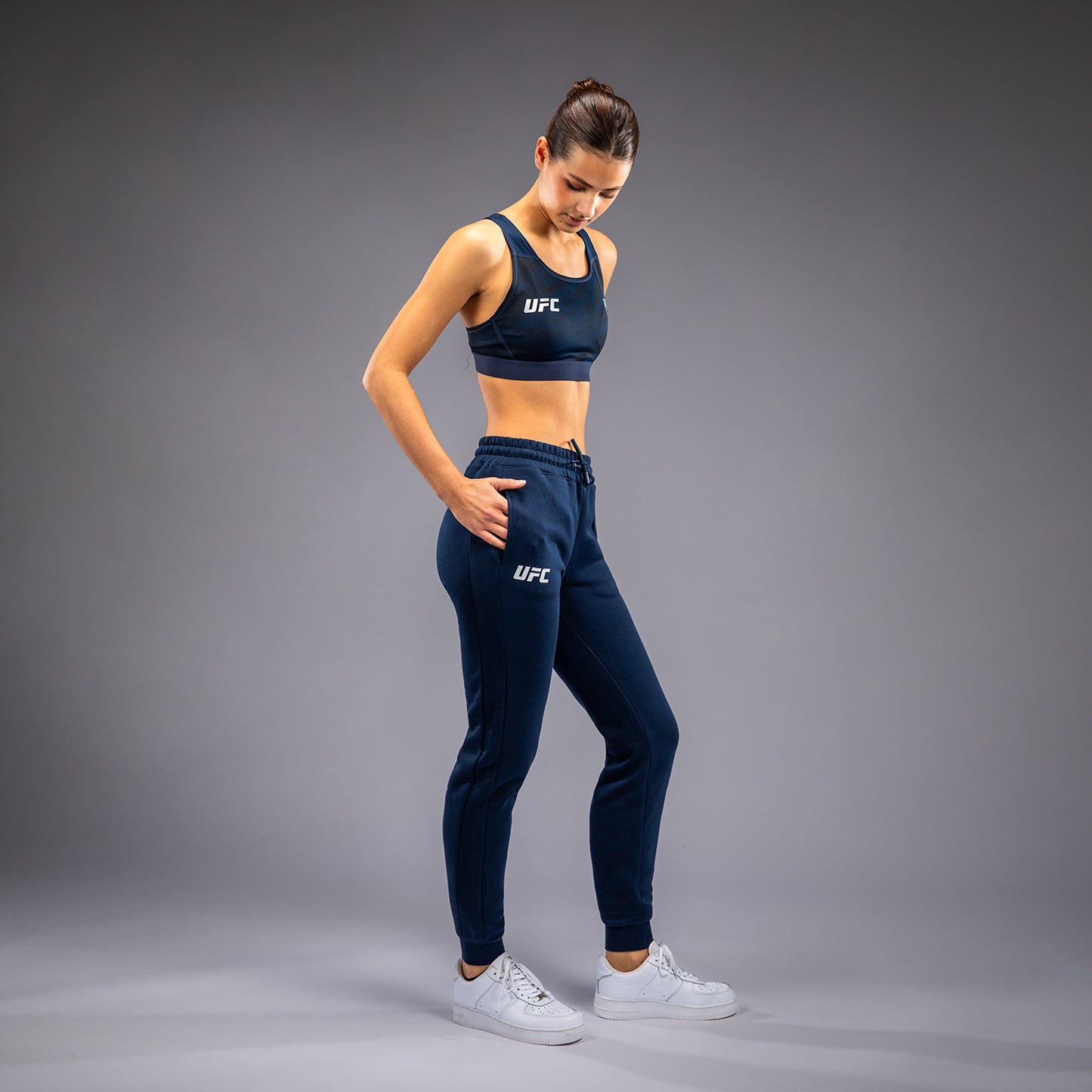 UFC Fusion by Venum Fight Week Katoenen Broek voor Dames - Solid Oceaanblauw