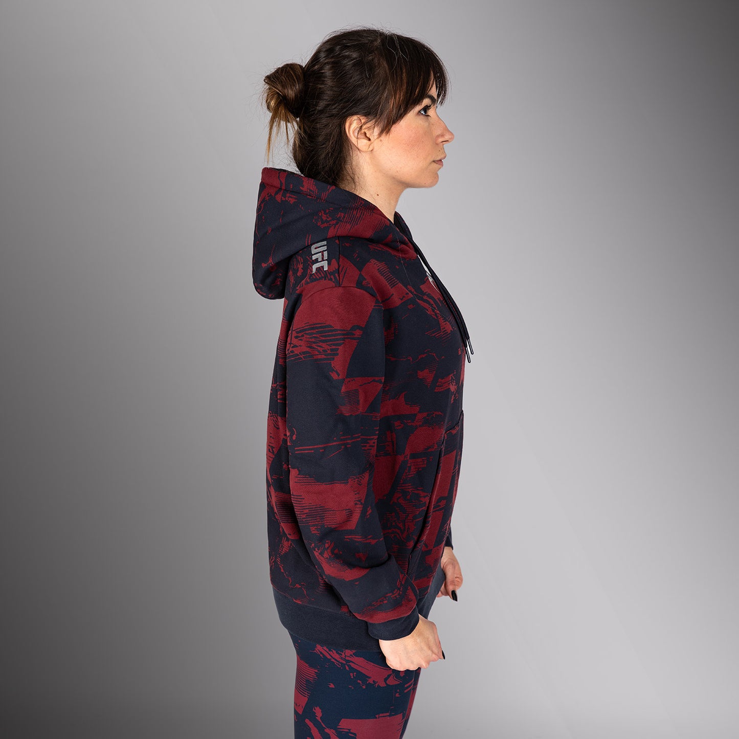 UFC Zenith by Venum Authentic Fight Week Pullover Hoodie Dames - Marineblauw/Bordeauxrood/Zilver