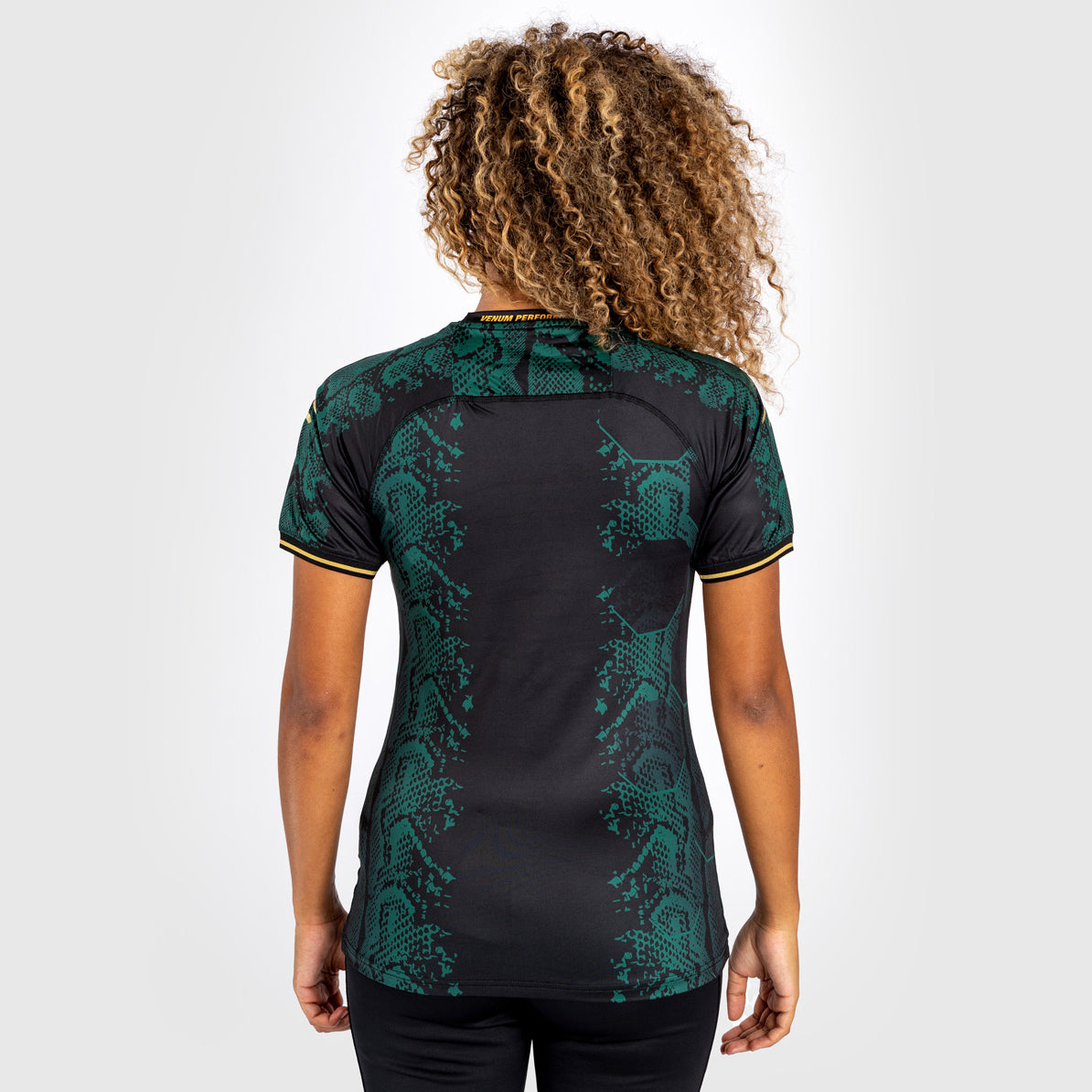 UFC Adrenaline by Venum Personalized Authentic Fight Night Women's Walkout Jersey - Emerald Edition - Groen/Zwart/Goud