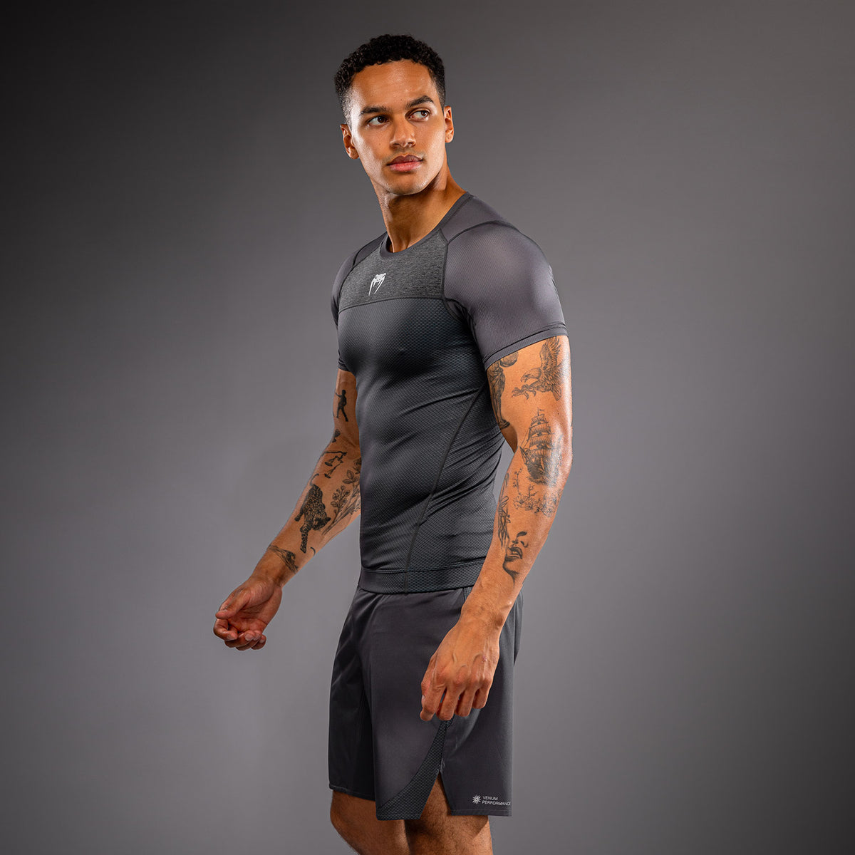 Venum G-Fit Scale Rashguard met korte mouwen - Grijs