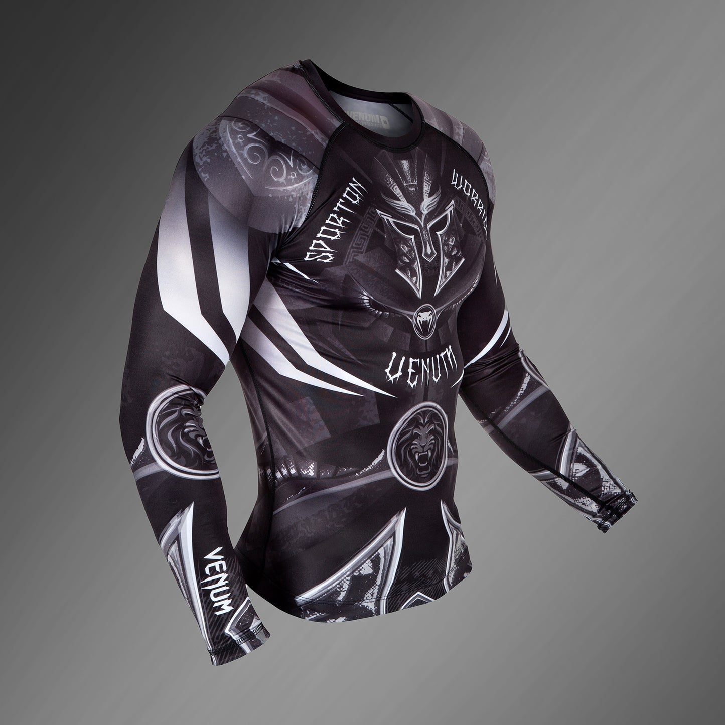 Venum Gladiator 3.0 Rashguard - lange mouwen - zwart/wit
