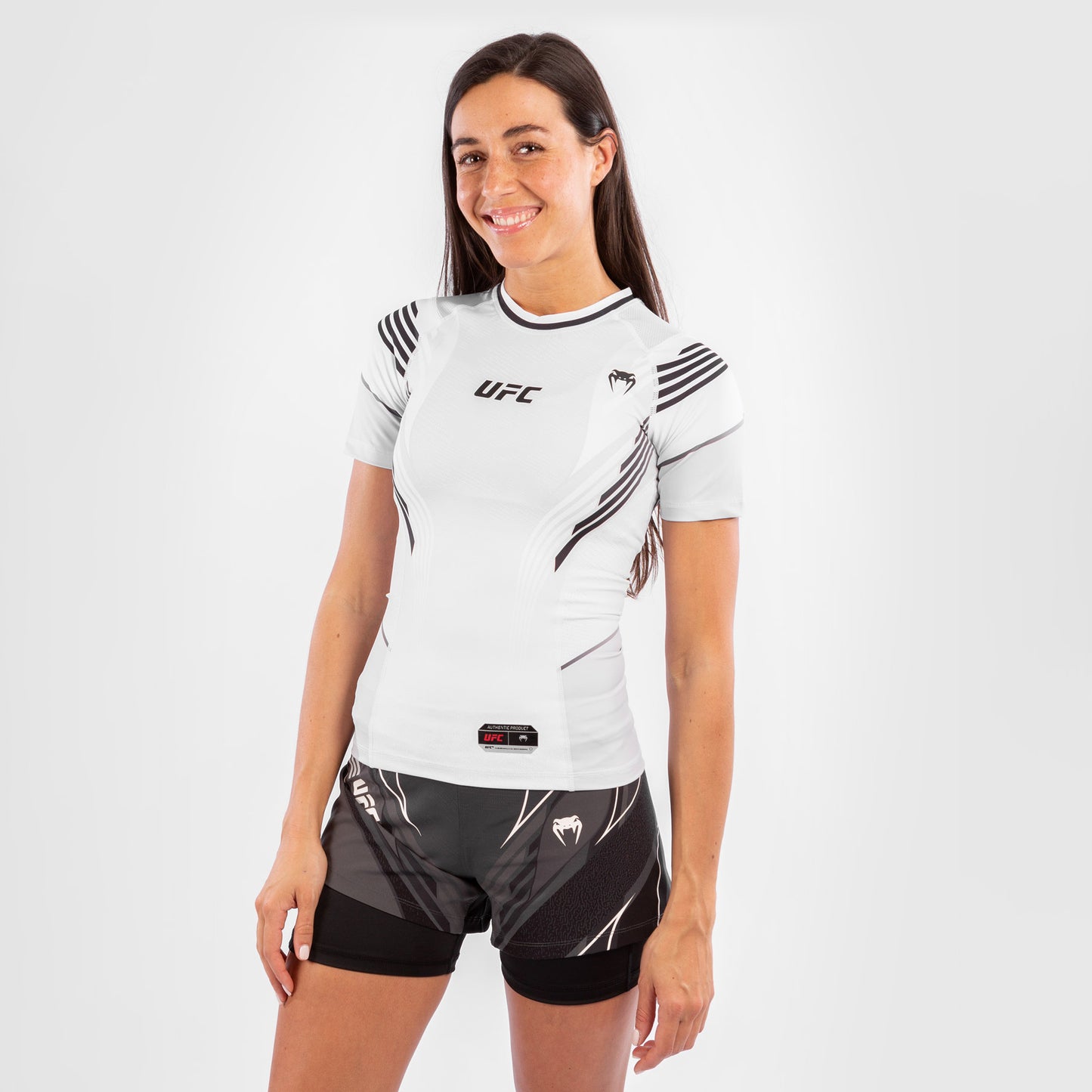 UFC Venum Authentic Fight Night Rashguard voor dames - Wit