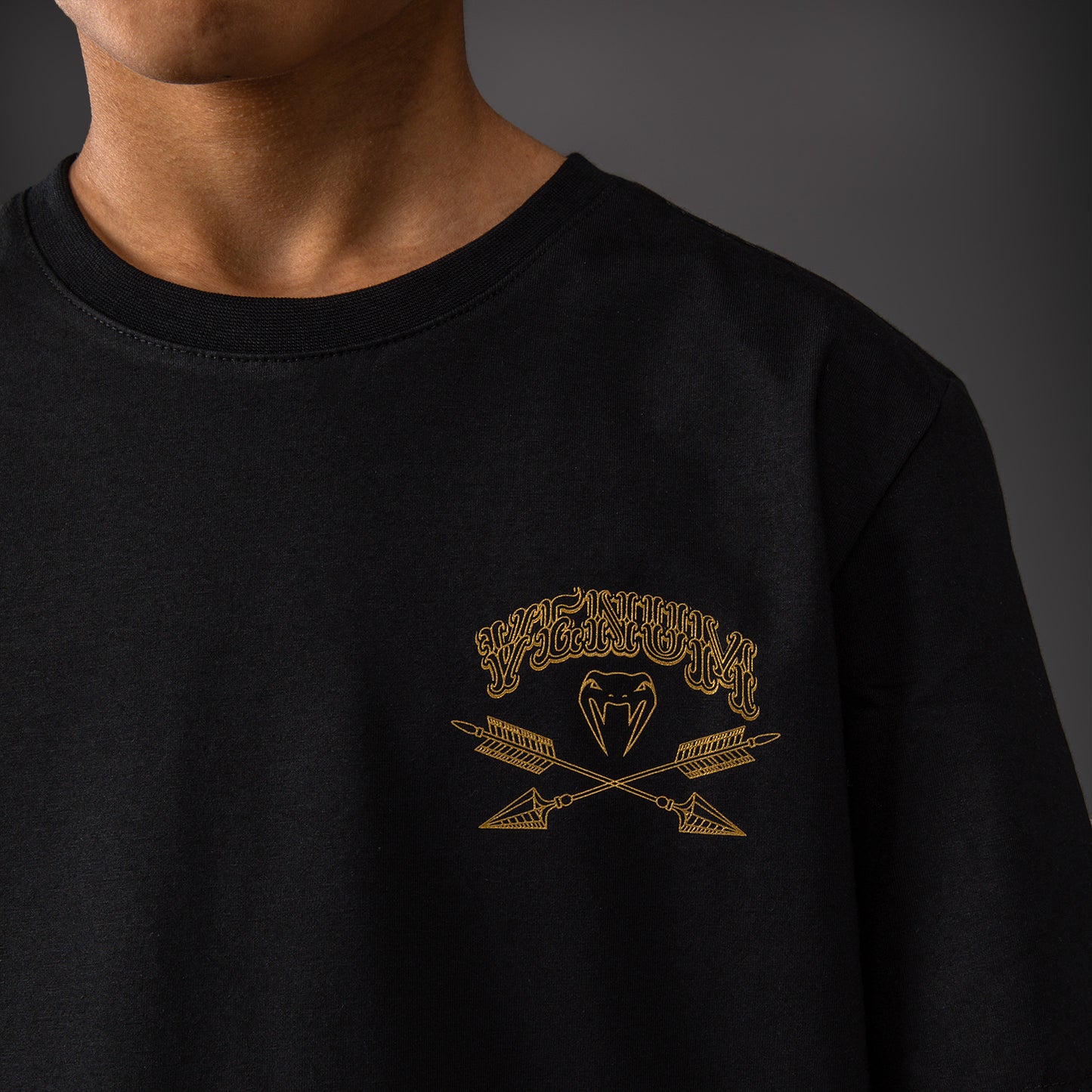 Venum Wolf Atak Kids T-shirt – Zwart/Gemêleerd grijs